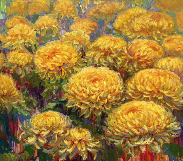 ""Bouquet of yellow flowers"" - Evgeny Chernyakovsky
