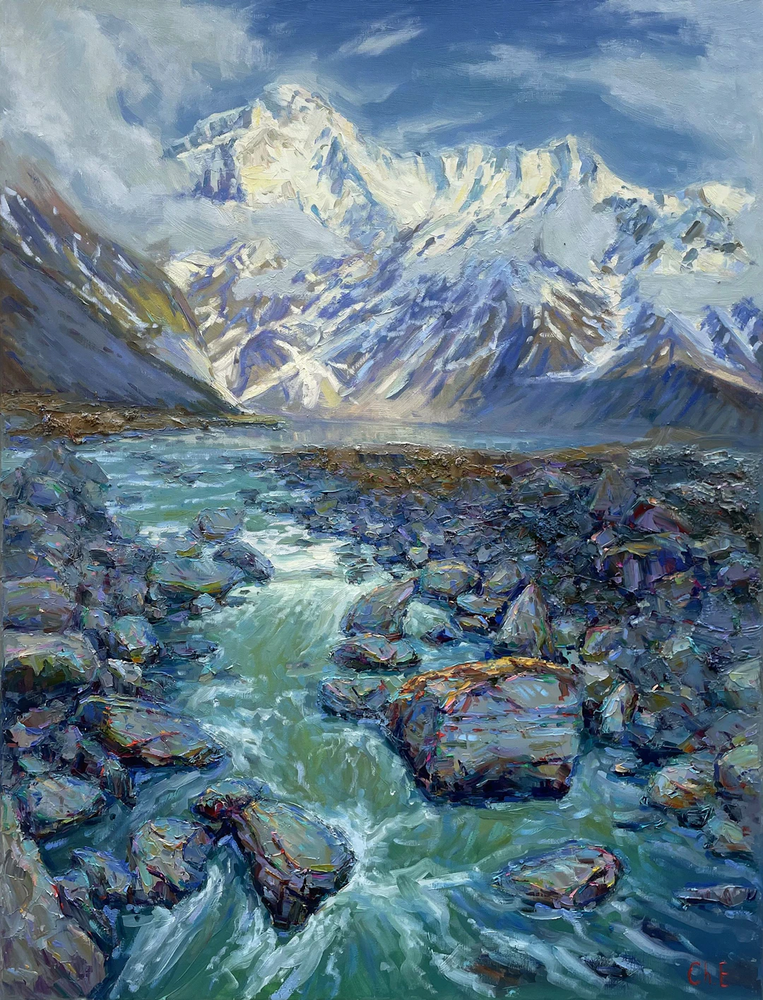 ""Mountain River"" - Evgeny Chernyakovsky