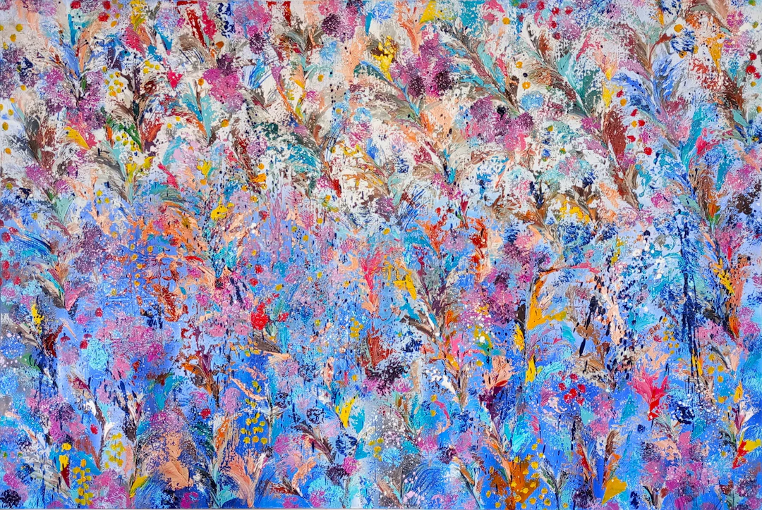Symphony of Exotic Blooms Oil Painting - Susan Wooler