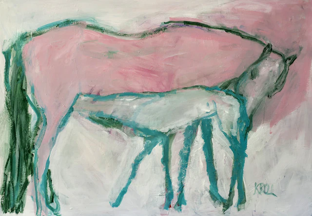 Mare with Foal - Barbara Kroll