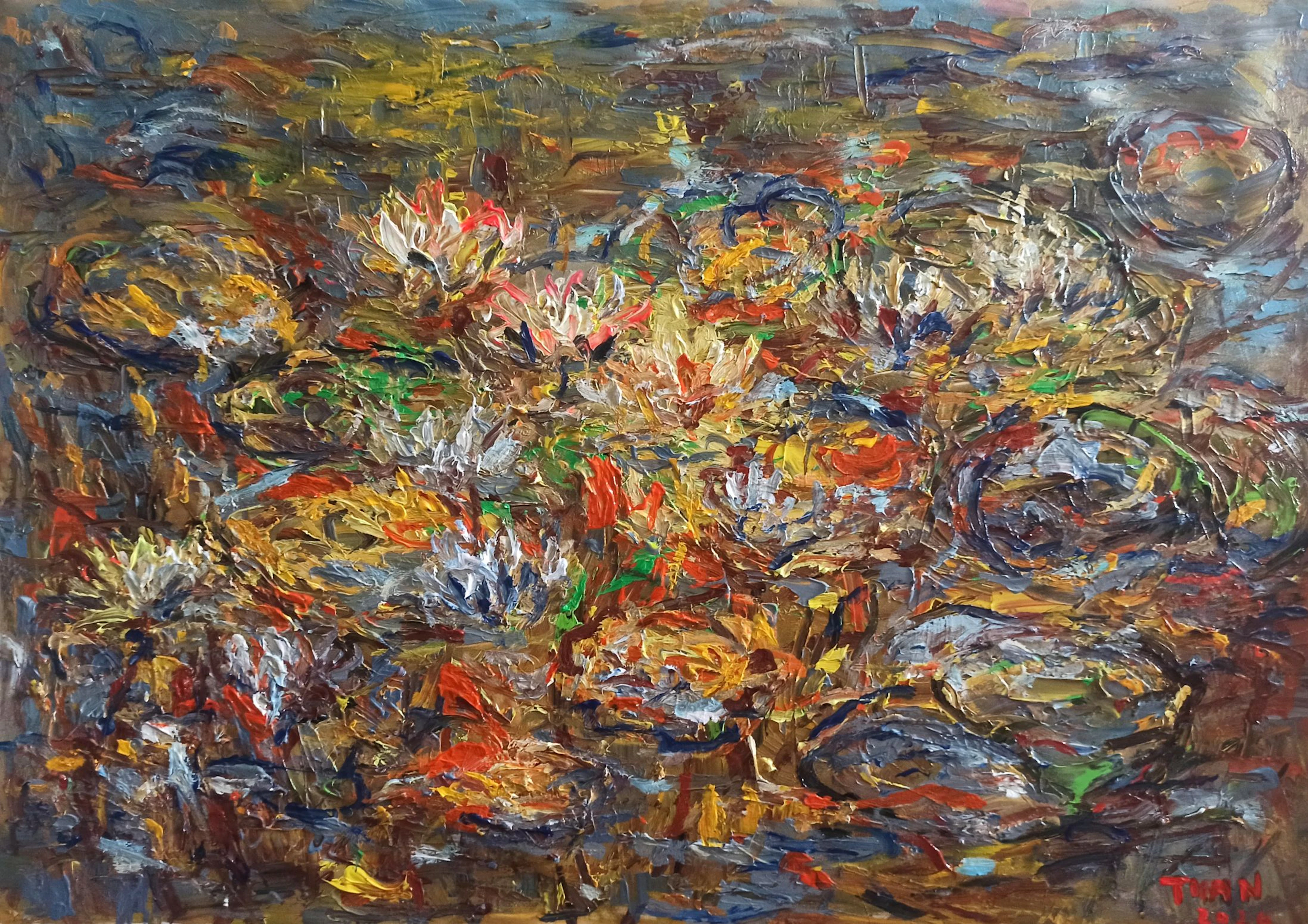 Blooming lotus pond - LE ANH TUAN