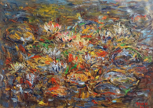 Blooming lotus pond - LE ANH TUAN