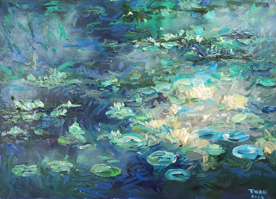 Blooming lotus pond - LE ANH TUAN
