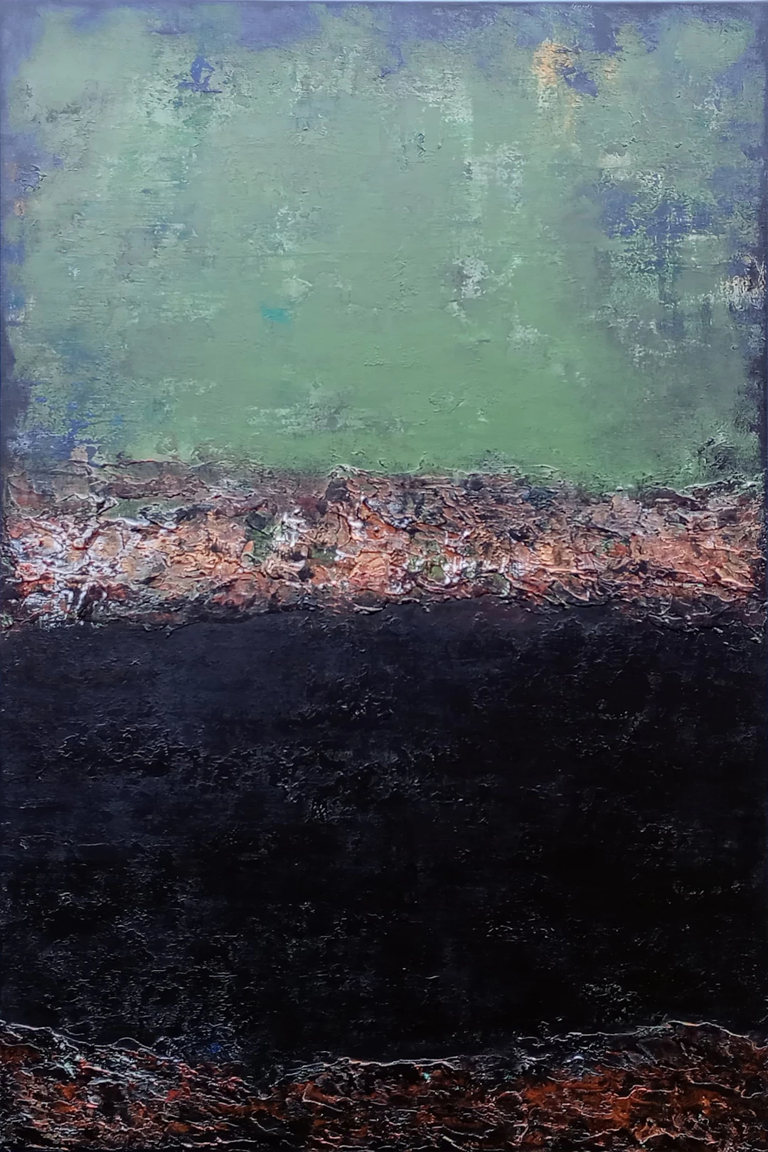 XXL Deafening Silence 120 x 80cm Abstract Painting - Susan Wooler