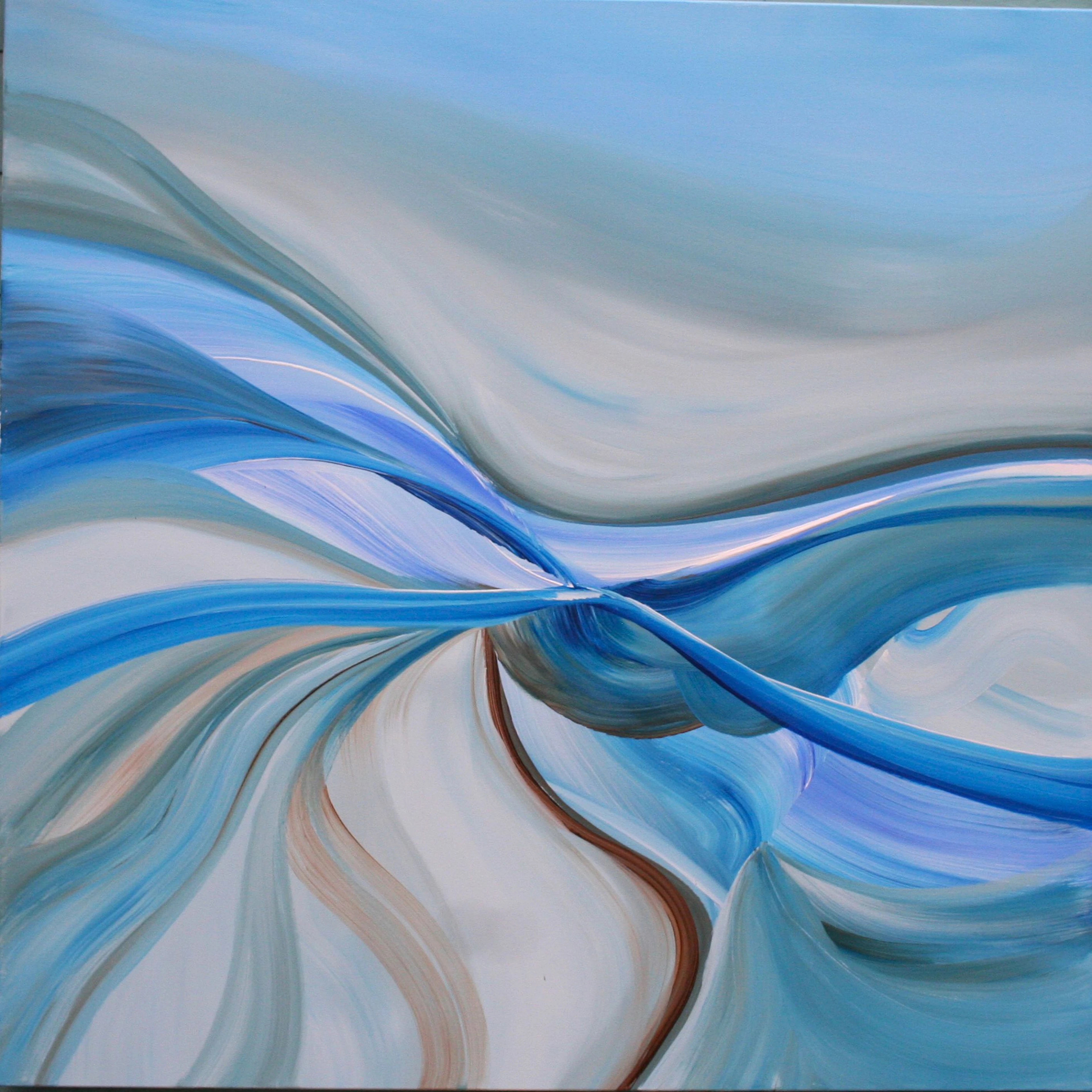 BEYOND THE CLOUDS ABSTRACT 100 X 100 cm - Susan Wooler