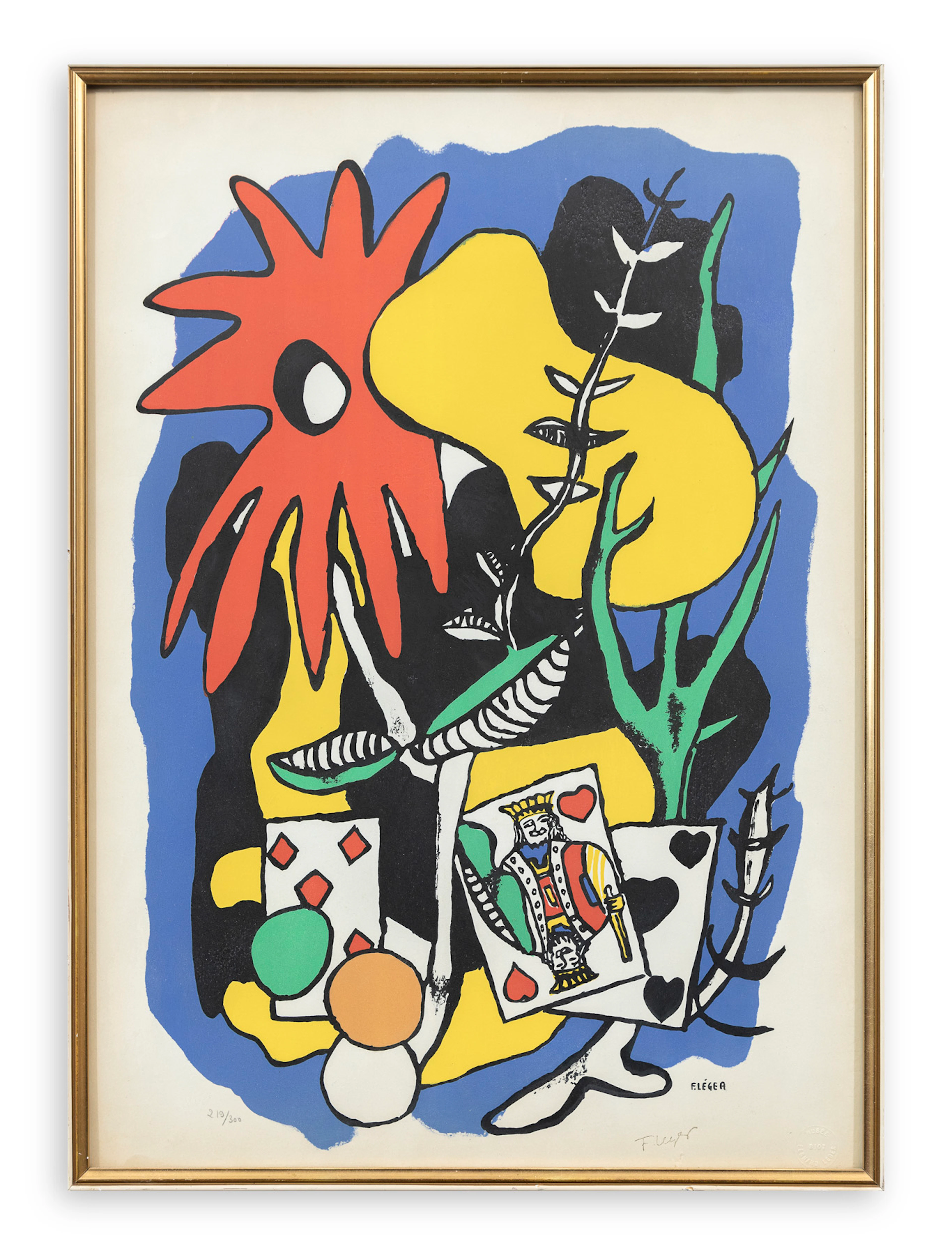 FERNAND LÉGER (1881-1955) - Le Roi de cœur, 1949