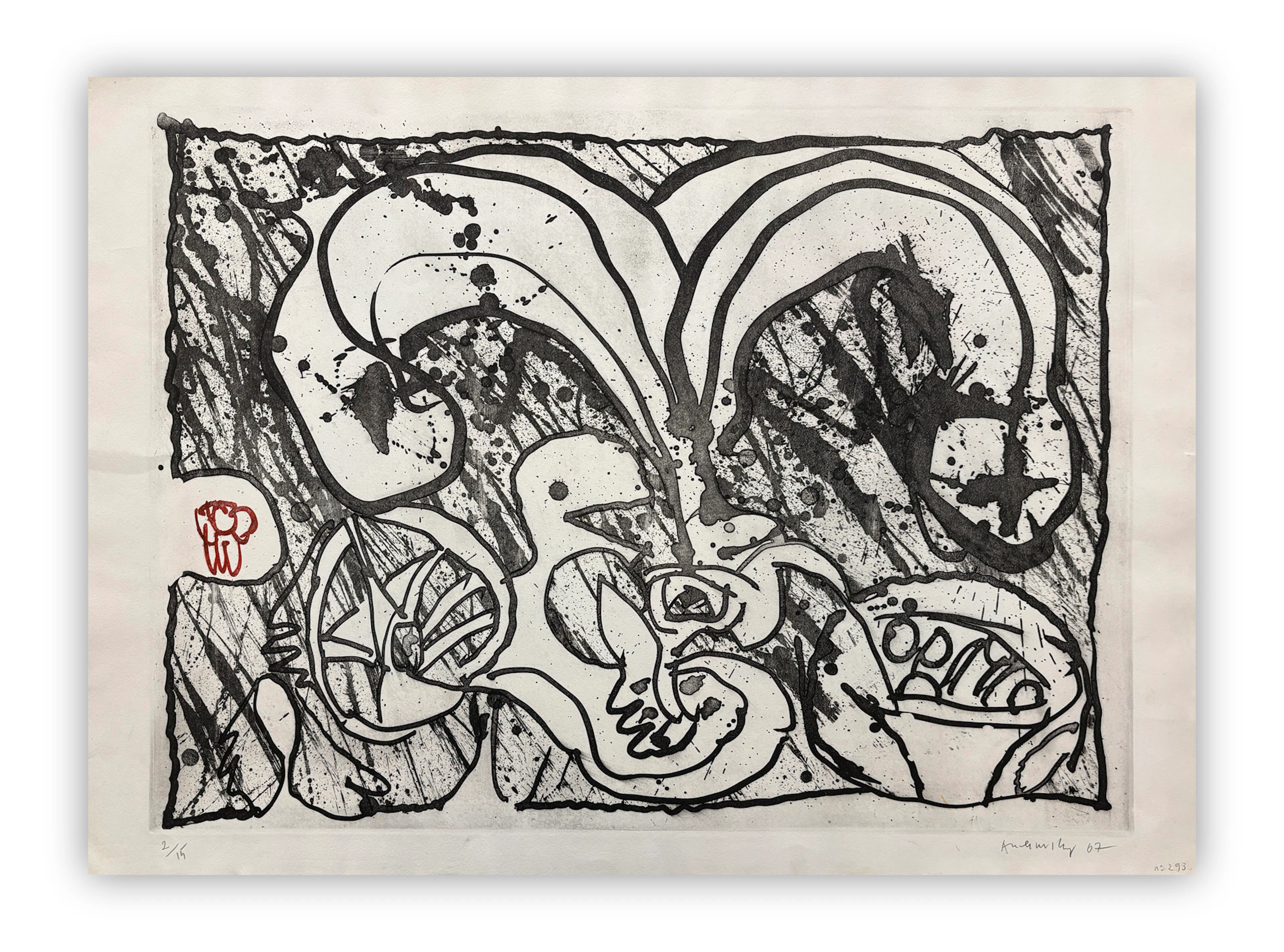 PIERRE ALECHINSKY (1927) - Binche (de dos), 1967