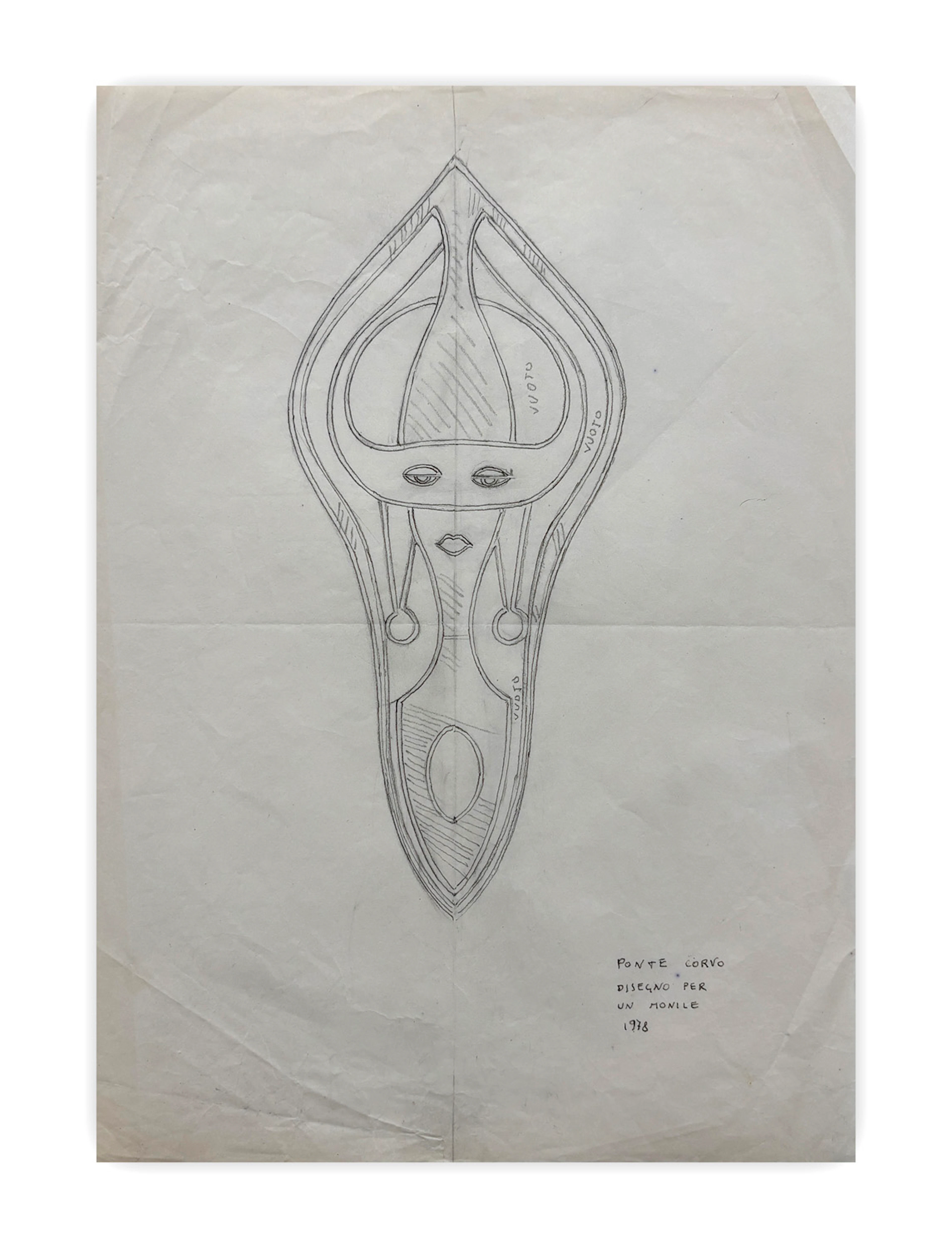 RAFFAELE PONTECORVO (1913-1983) - Disegno per un monile, 1978