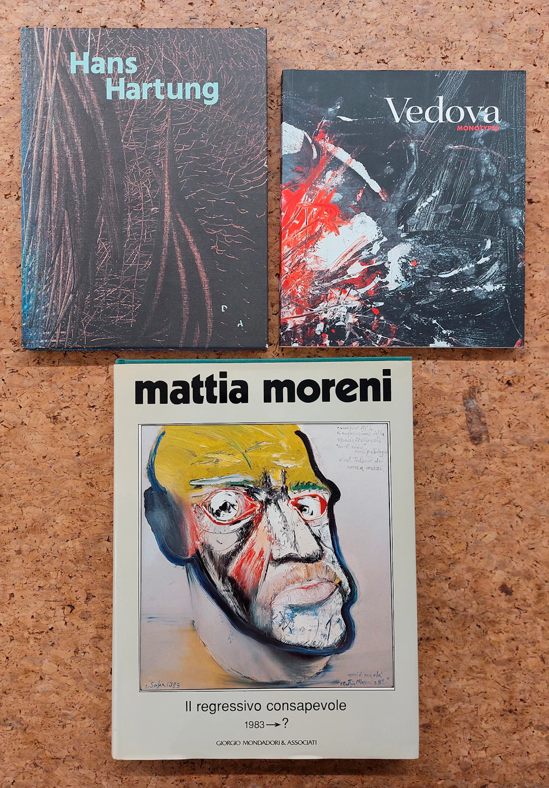 HANS HARTUNG, EMILIO VEDOVA E MATTIA MORENI - Lotto unico di 3 cataloghi