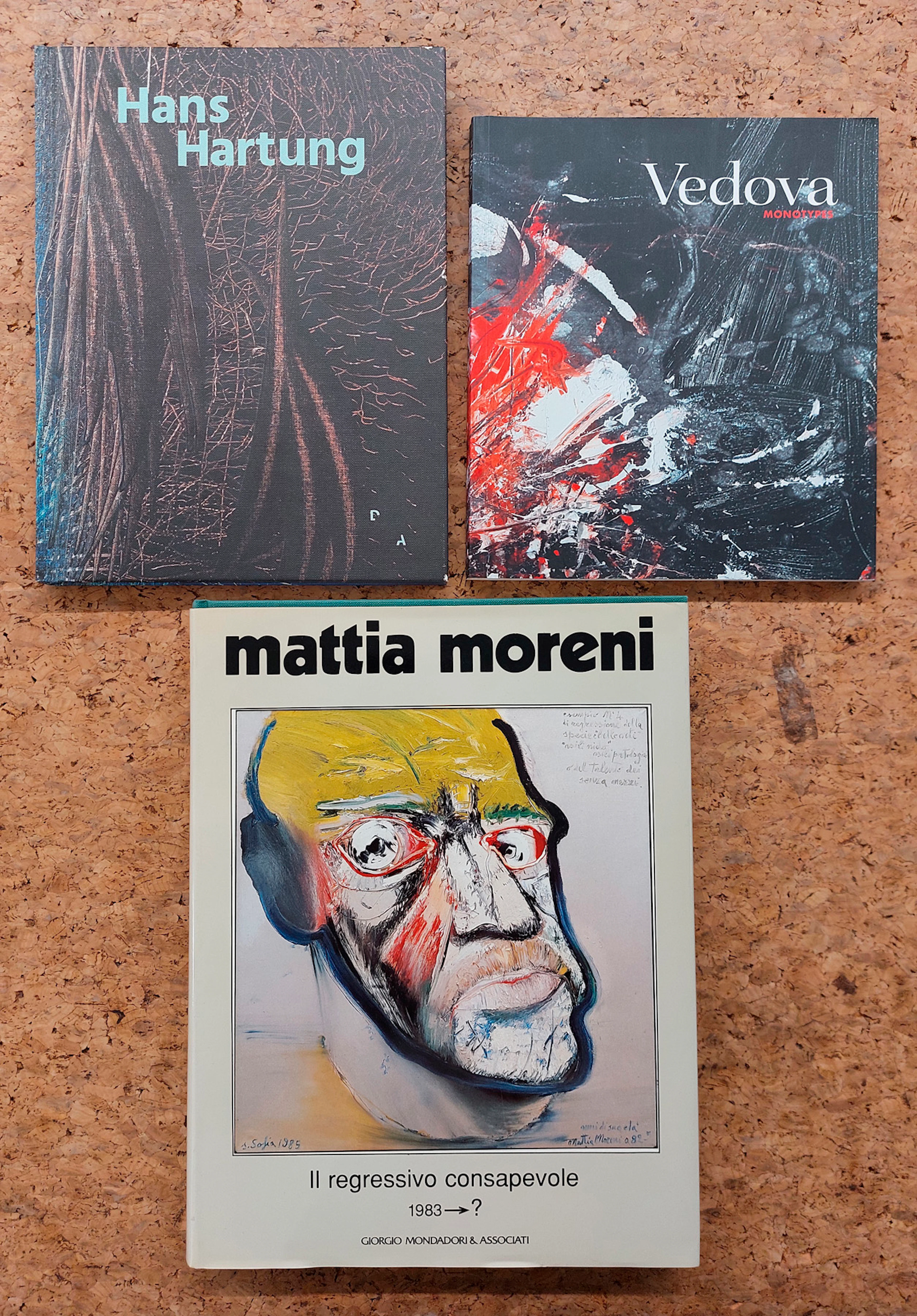HANS HARTUNG, EMILIO VEDOVA E MATTIA MORENI - Lotto unico di 3 cataloghi