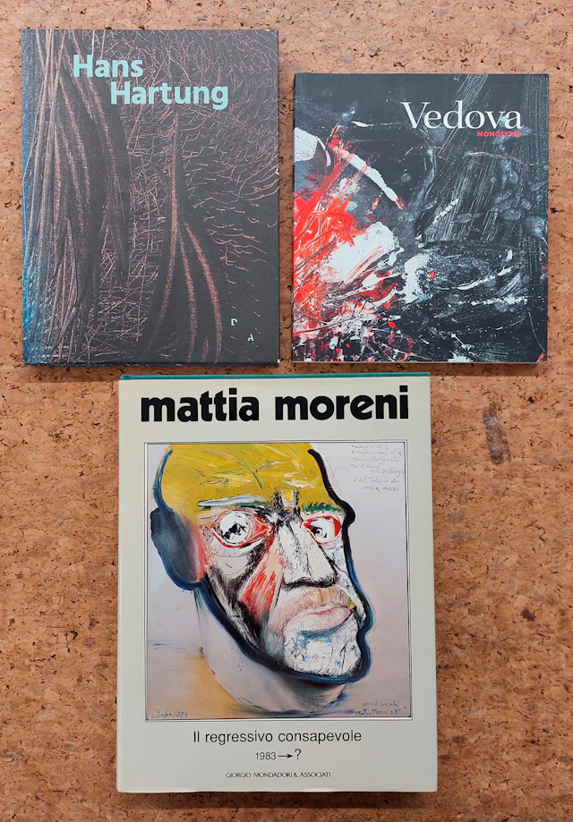HANS HARTUNG, EMILIO VEDOVA E MATTIA MORENI - Lotto unico di 3 cataloghi