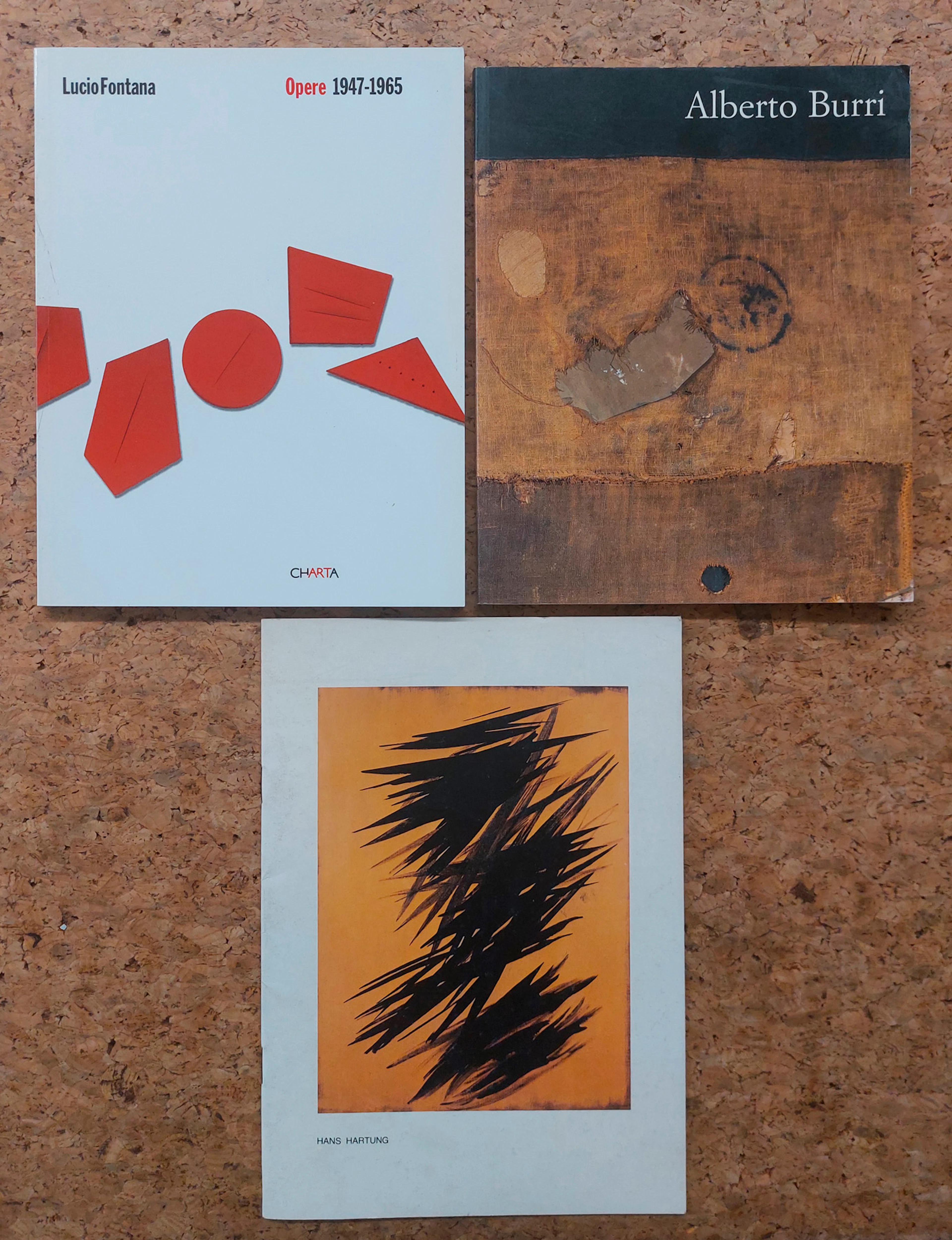 ALBERTO BURRI, HANS HARTUNG E LUCIO FONTANA - Lotto unico di 3 cataloghi: