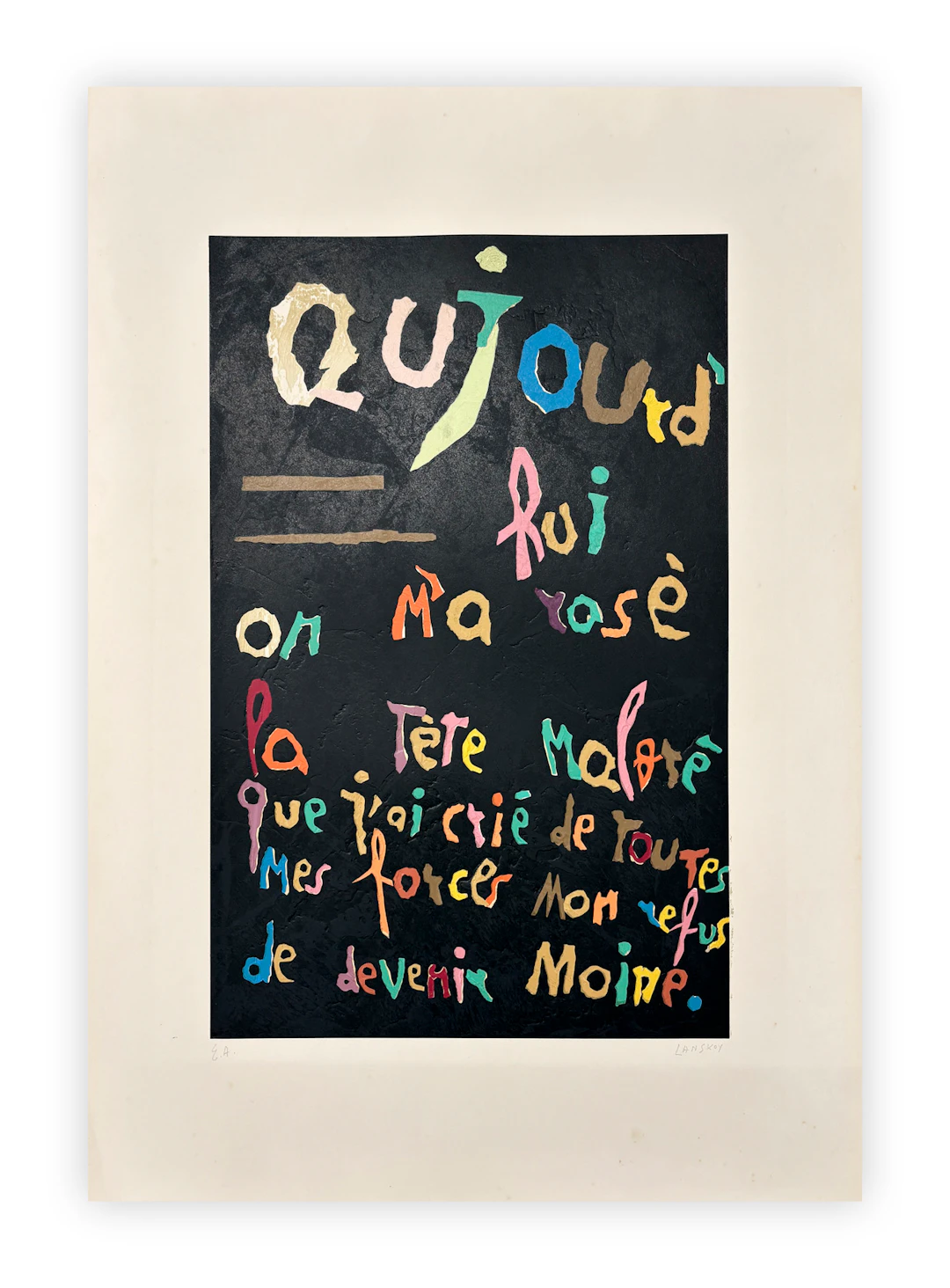 ANDRÉ LANSKOY (1902-1976) - Journal d'un fou