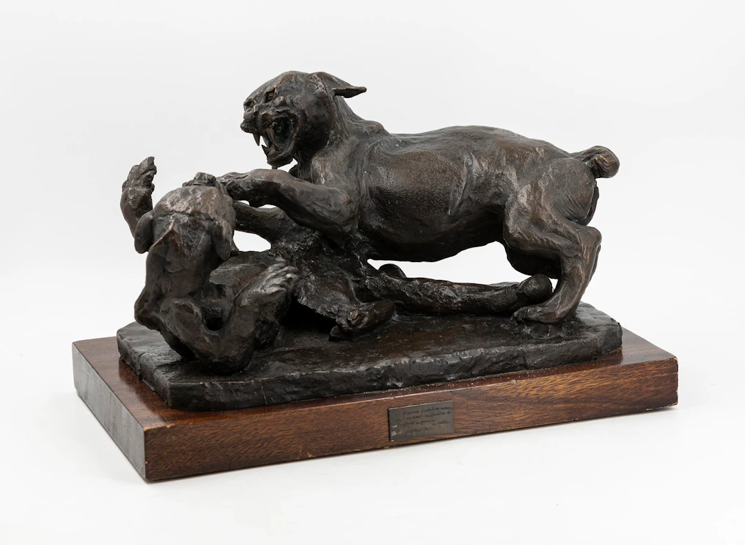 ANTONIO LIGABUE (1899-1965) - Animali in lotta