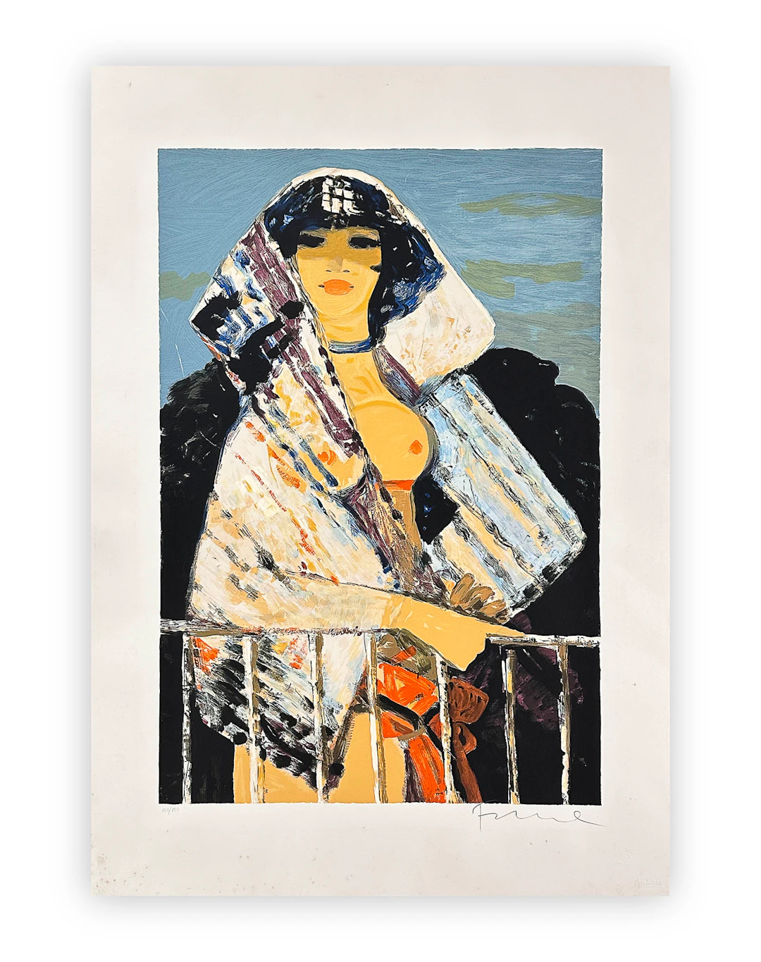 SALVATORE FIUME (1915-1997) - Donna al balcone