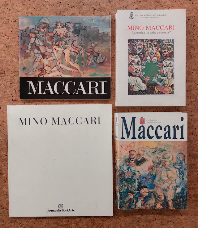MINO MACCARI - Lotto unico di 4 cataloghi
