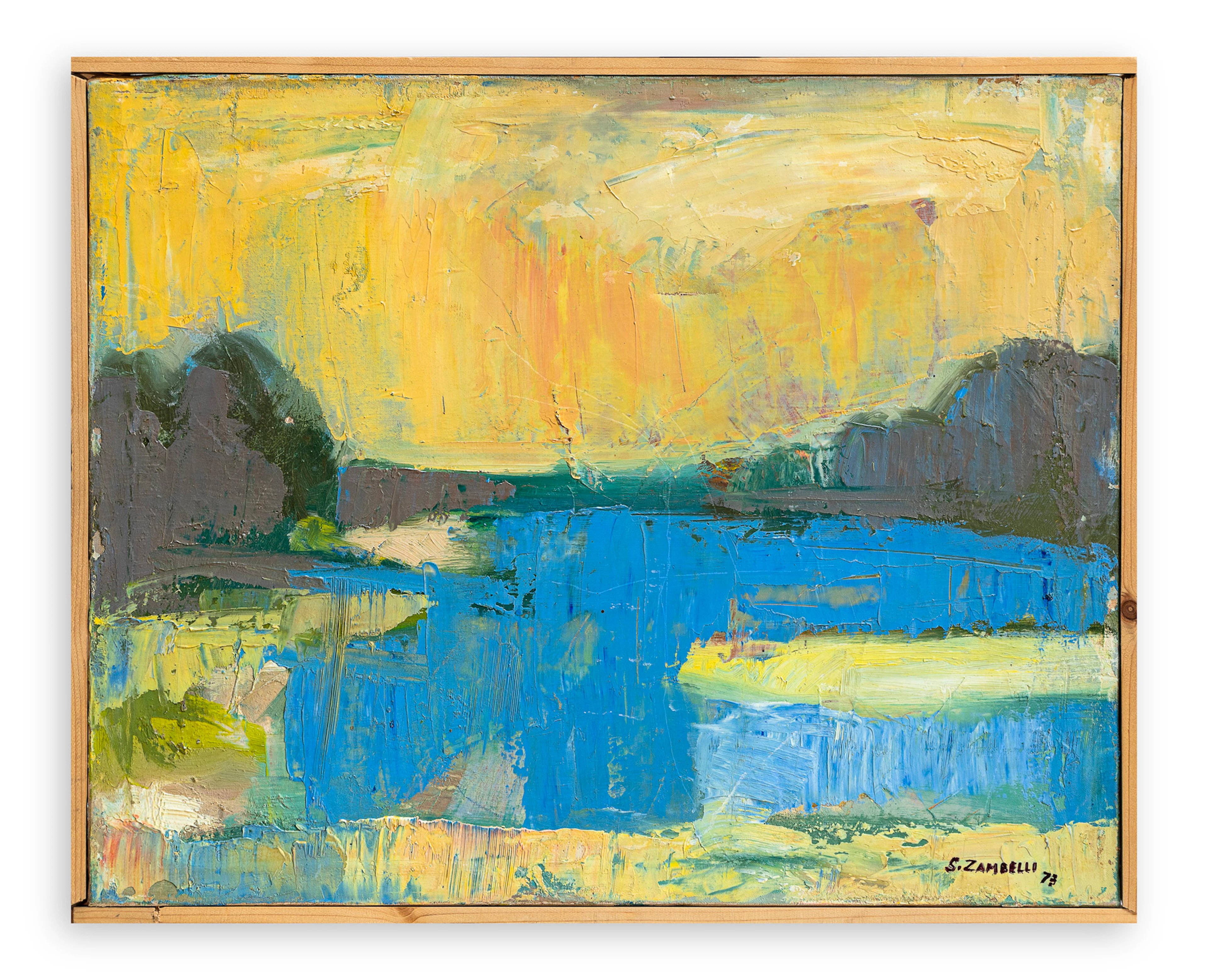 SERGIO ZAMBELLI - Ticino al tramonto, 1973