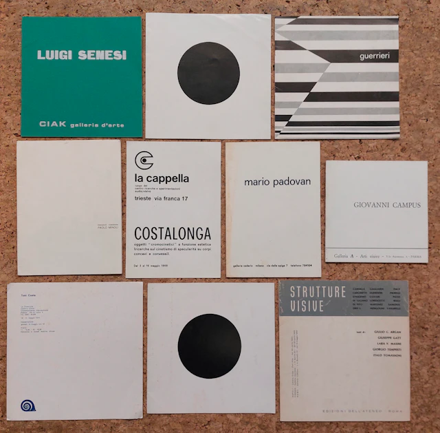 ARTE OPTICAL E CINETICA ITALIANA - Lotto unico di 10 cataloghi