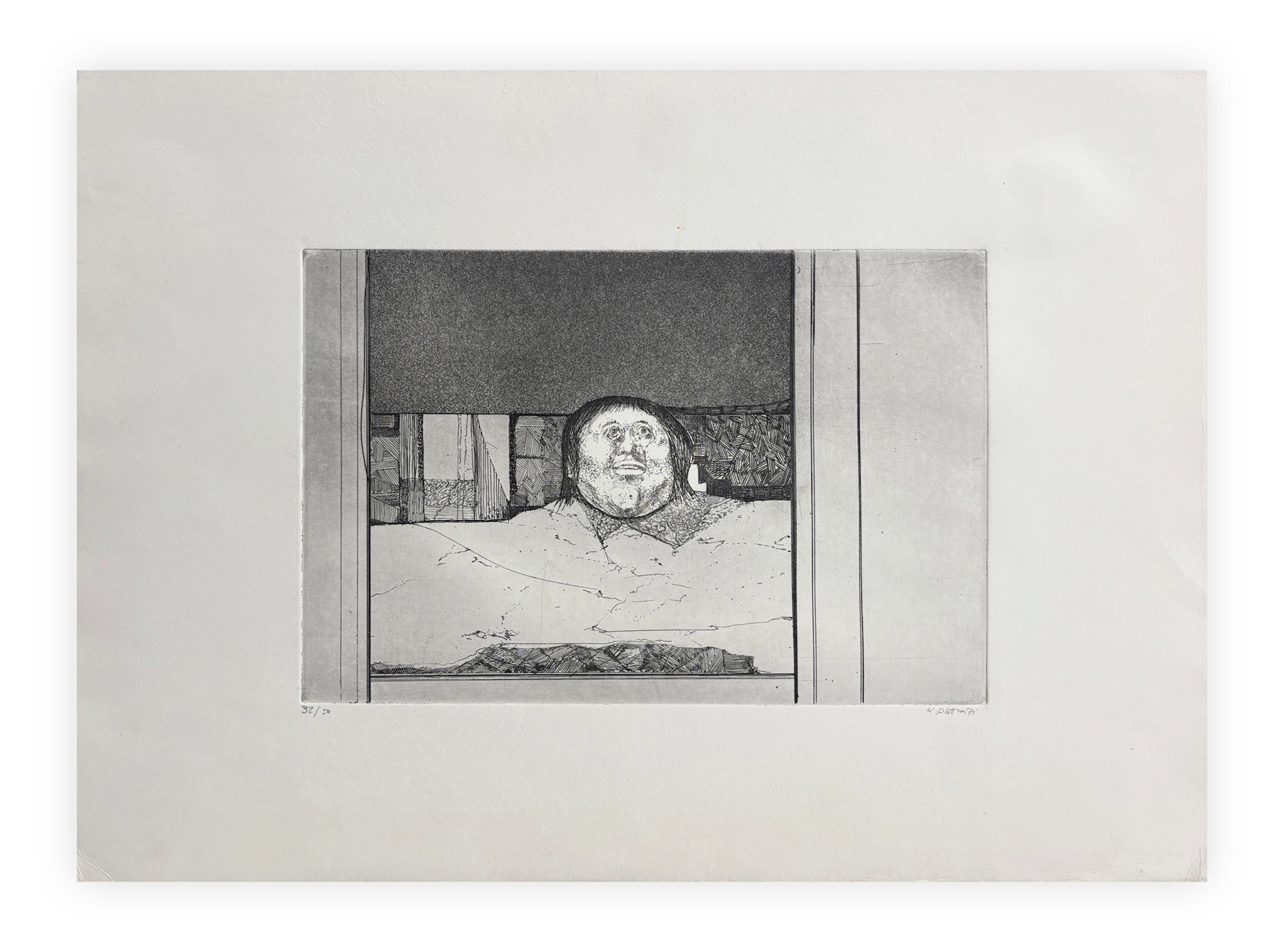 KARL PLATTNER (1919-1986) - A letto, 1971
