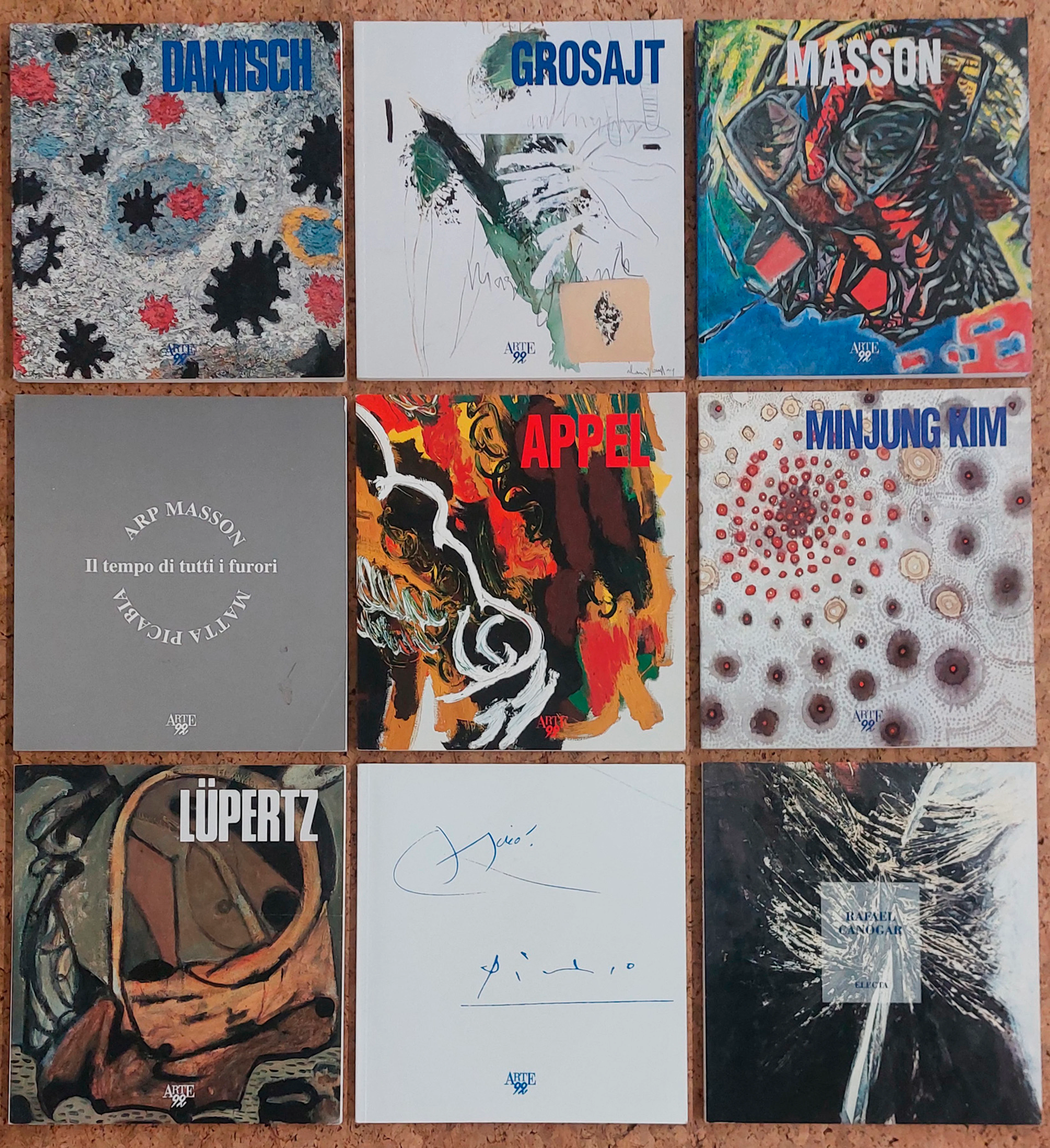 GALLERIA ARTE 92, MILANO - Lotto unico di 9 cataloghi editi dalla Galleria