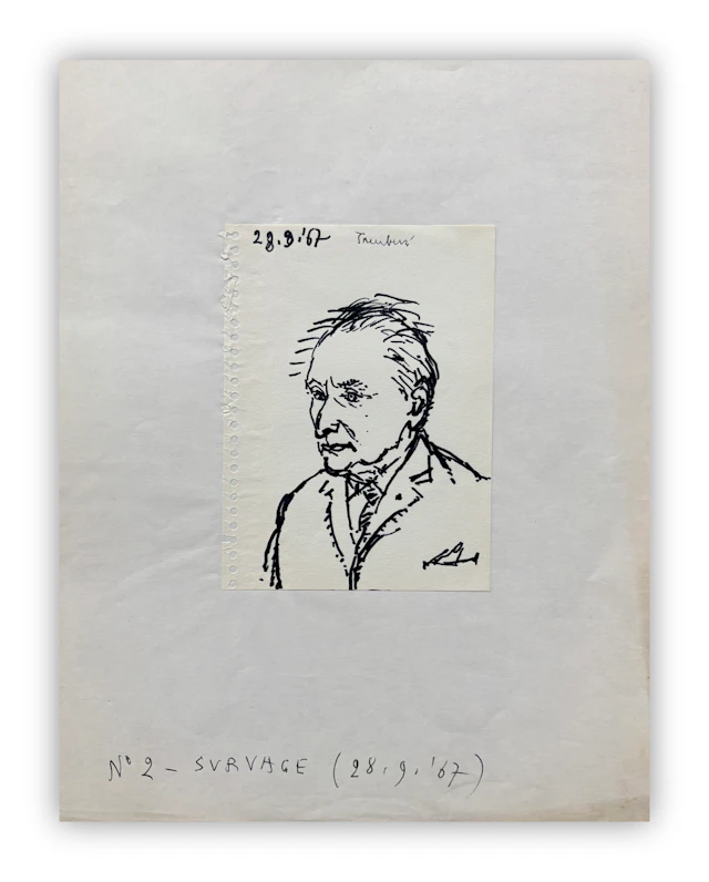 ORFEO TAMBURI (1910-1994) - Senza Titolo (Portrait de Survage), 1967