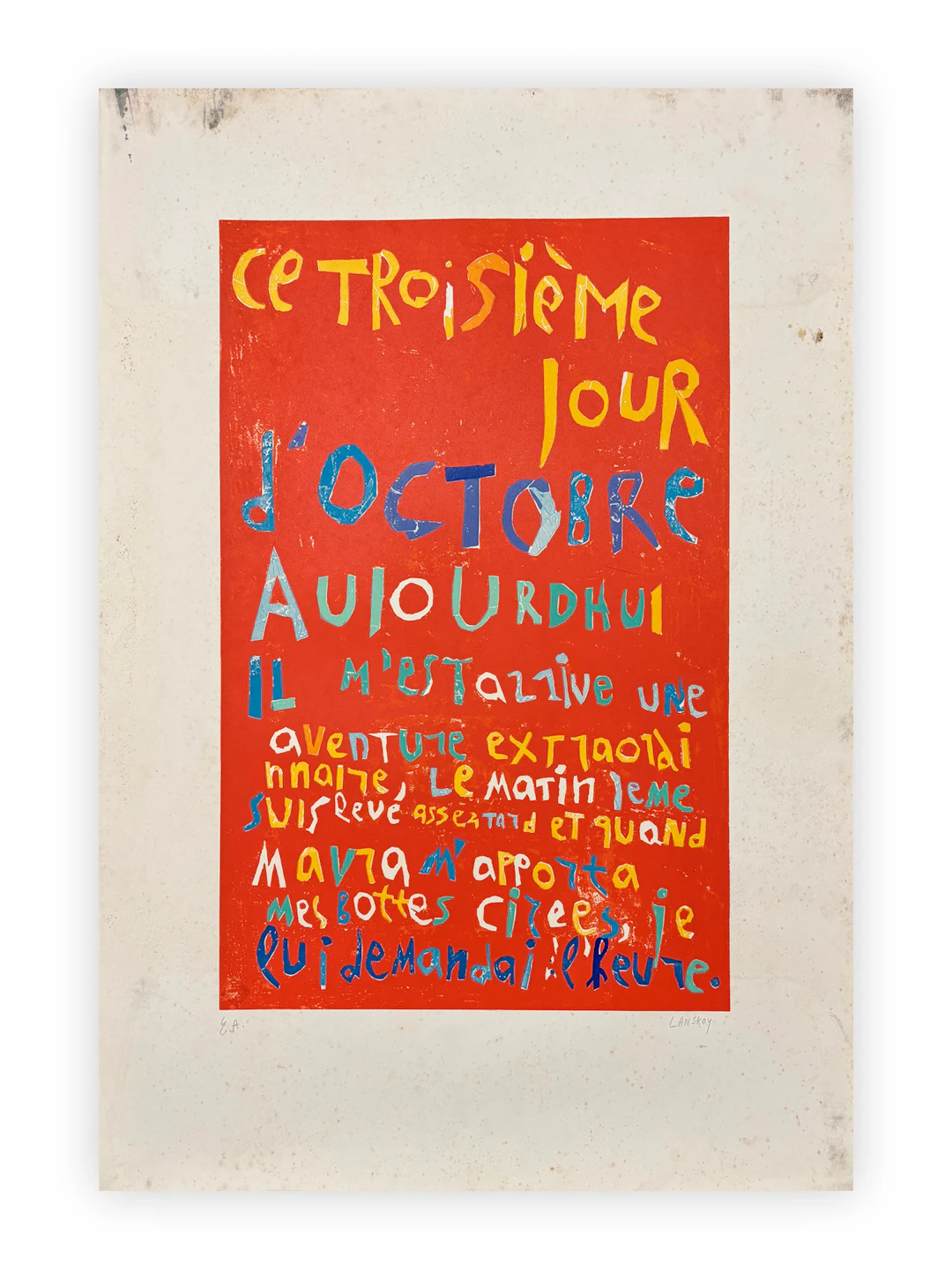ANDRÉ LANSKOY (1902-1976) - Journal d'un fou