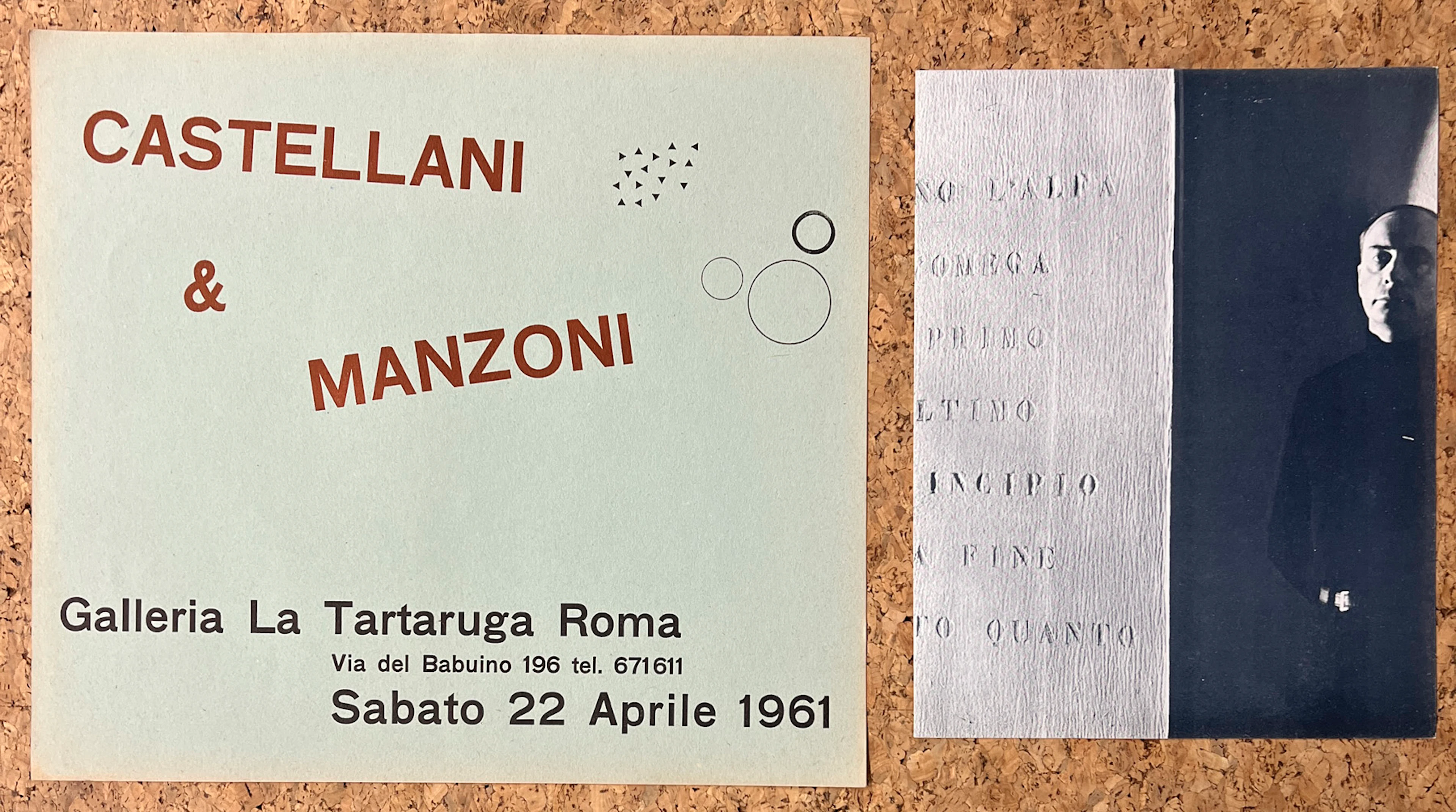 INVITI E LOCANDINE: GALLERIA LA TARTARUGA, ROMA (ENRICO CASTELLANI