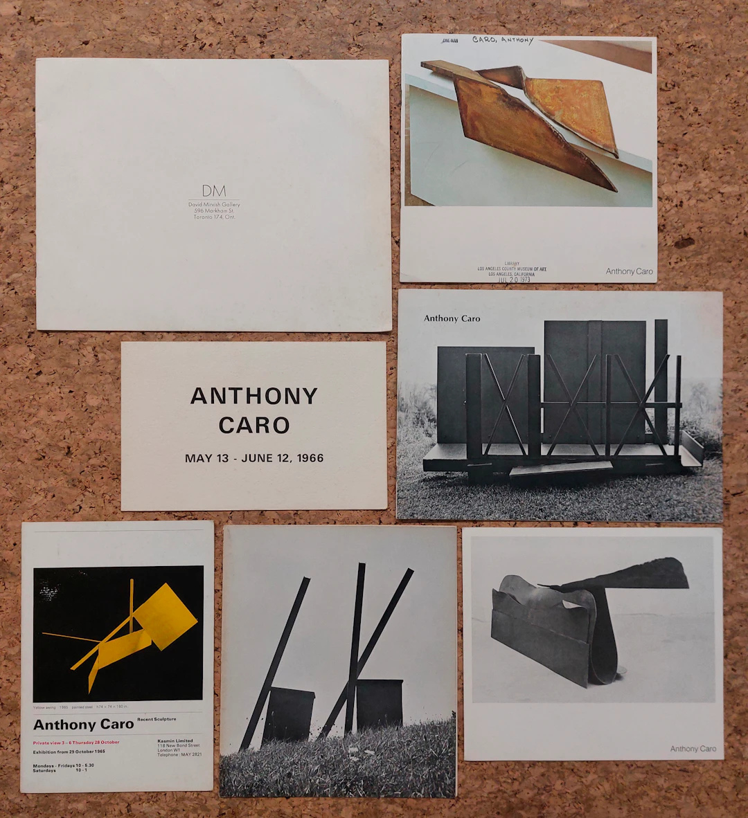 ANTHONY CARO - Lotto unico di 7 documenti