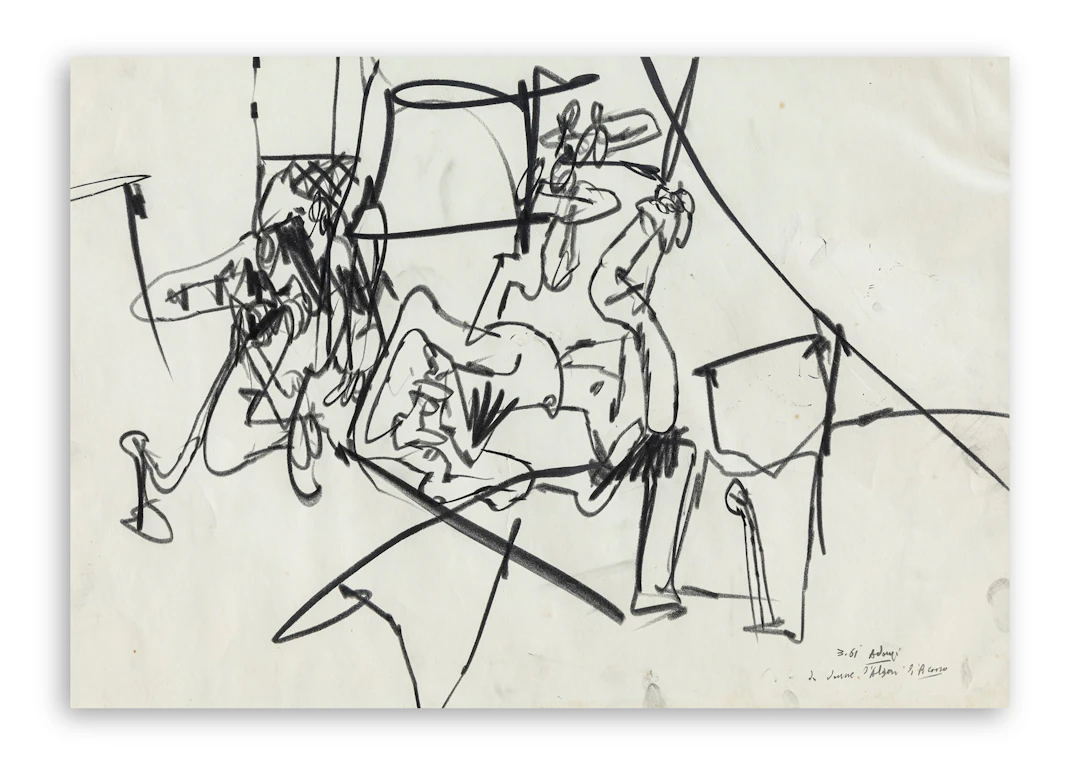 VALERIO ADAMI (1935) - Le donne d'Algeri di Picasso, 1961