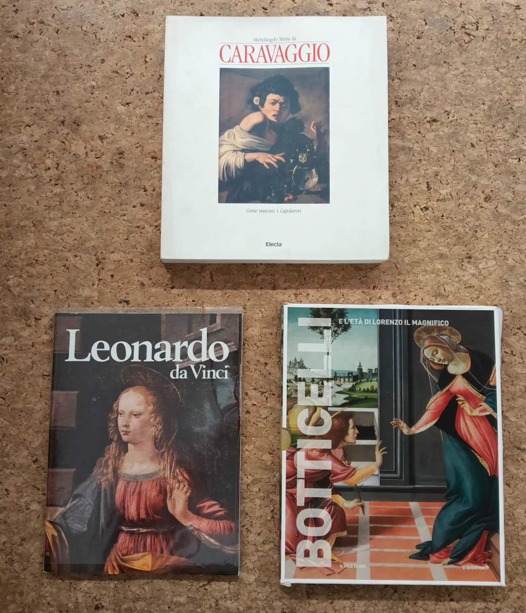 GRANDI MAESTRI DELLA STORIA DELL'ARTE (BOTTICELLI, LEONARDO E CARAVAGGIO)