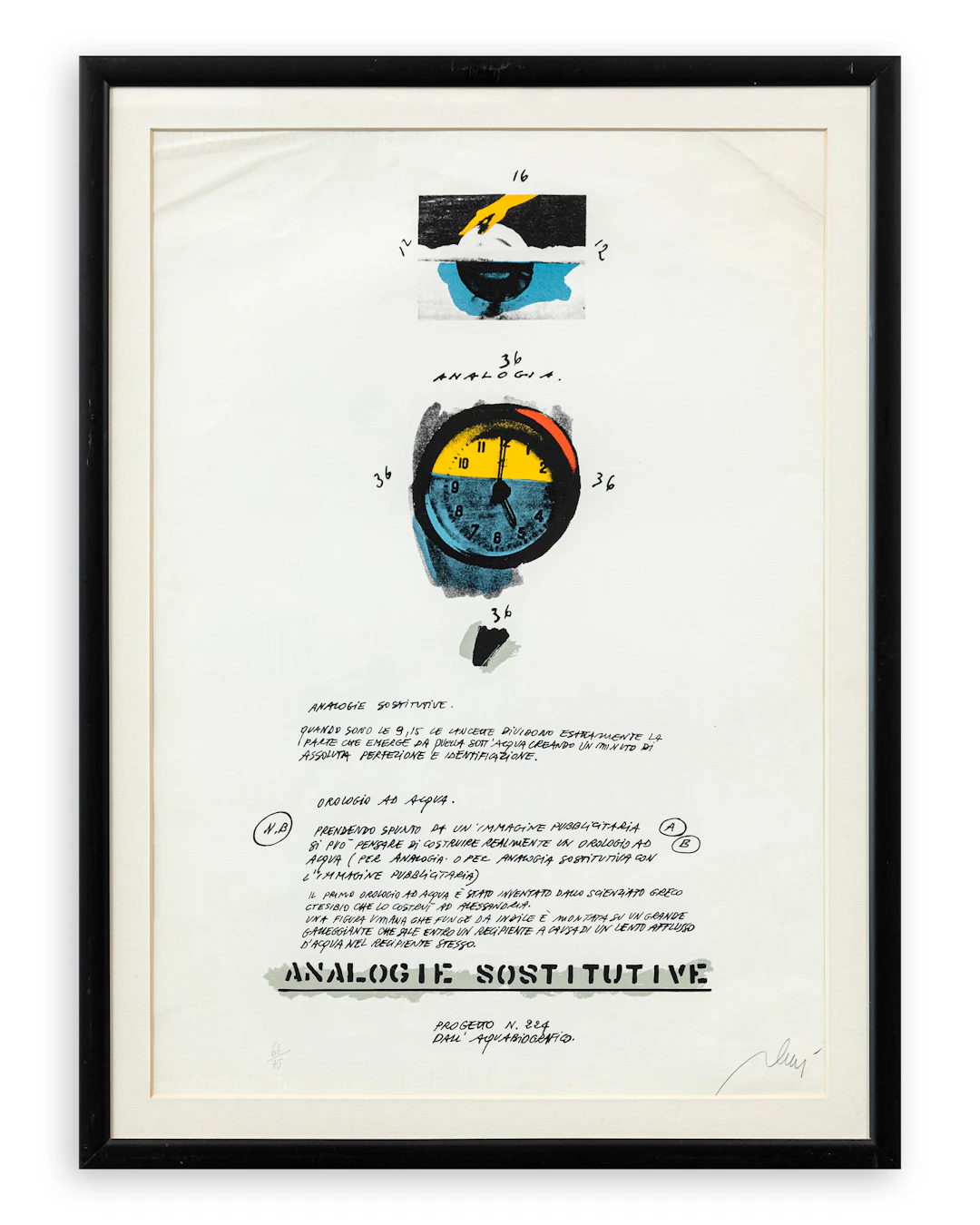 FABRIZIO PLESSI (1940-2026) - Progetto N.224 dall'acquabiografico