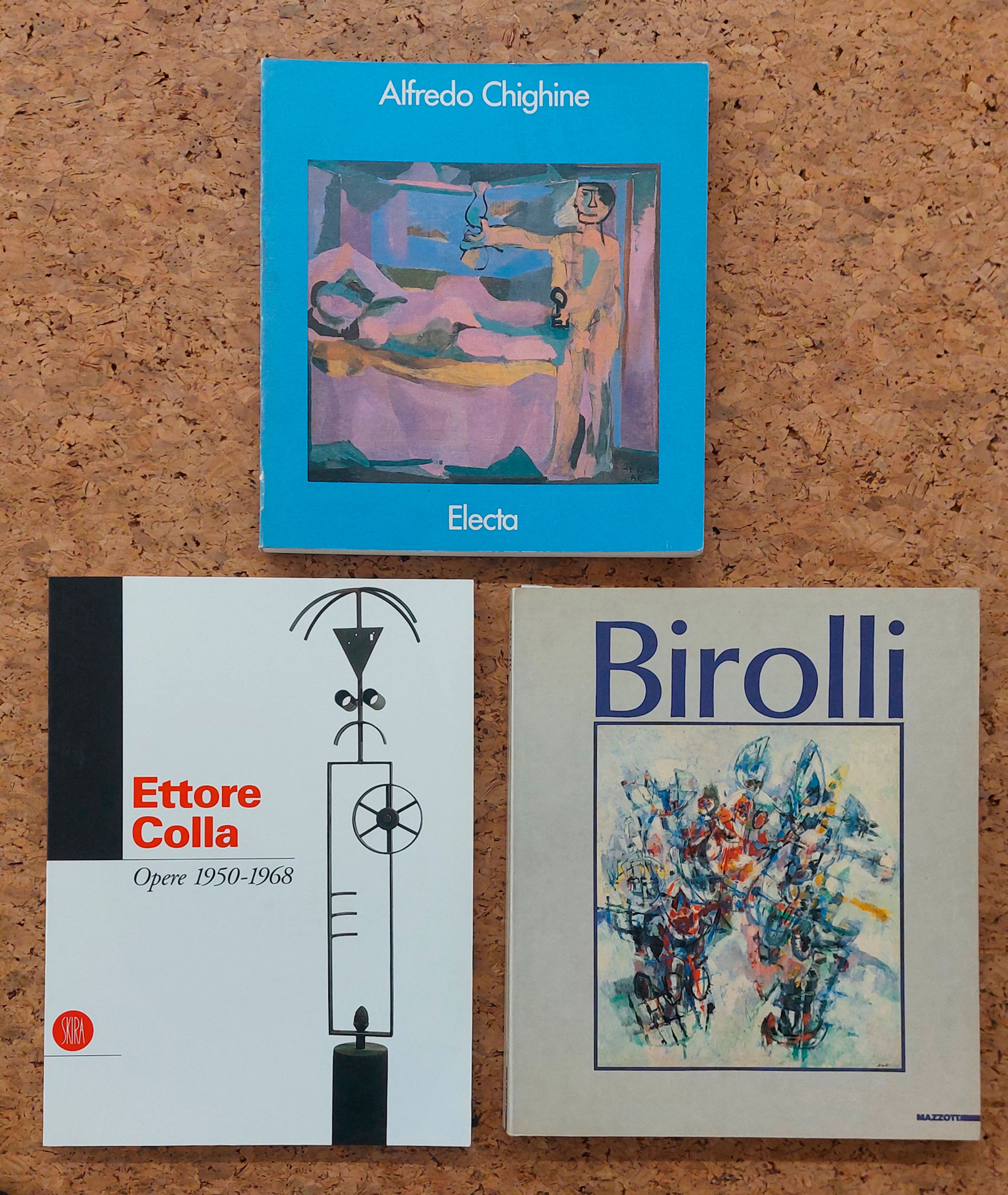 ALFREDO CHIGHINE, ETTORE COLLA E RENATO BIROLLI - Lotto unico di 3 cataloghi