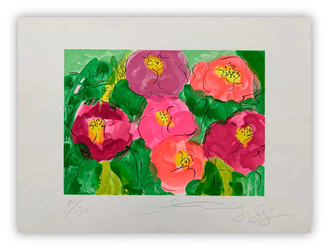WALASSE TING (1929-2010) - Fiori rosa, 1988