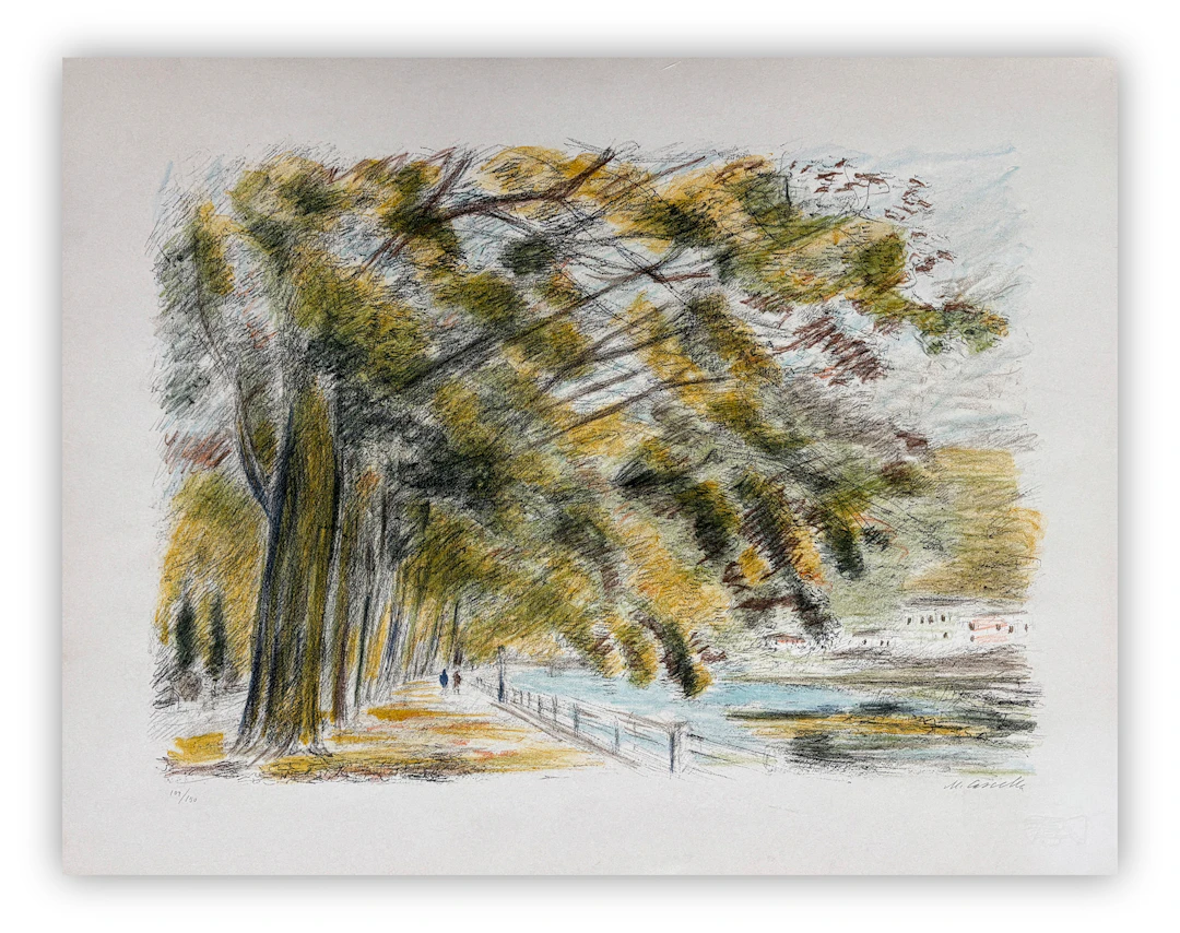MICHELE CASCELLA (1892-1989) - Merano, la Promenade