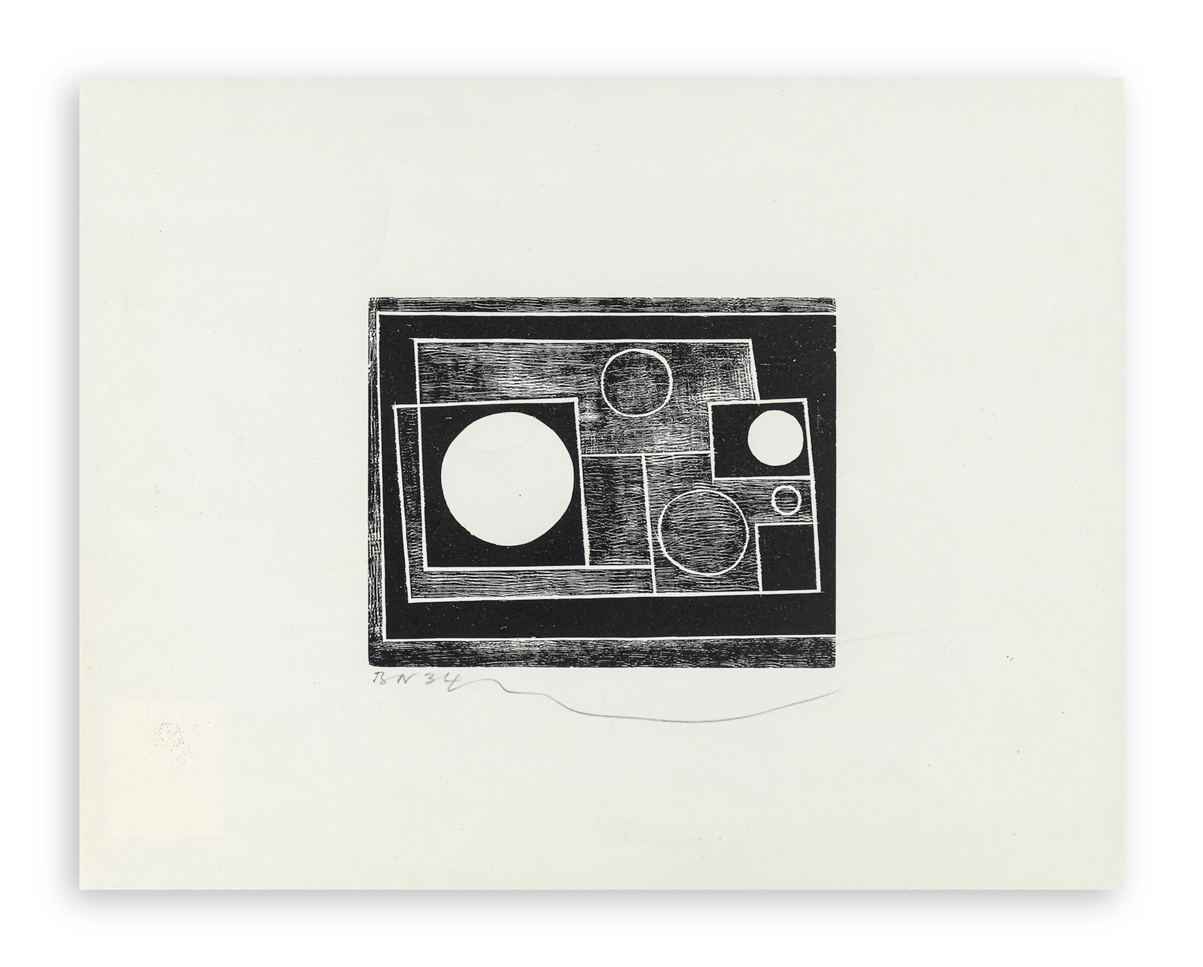 BEN NICHOLSON (1894-1982) - Five Circles, 1934-1962