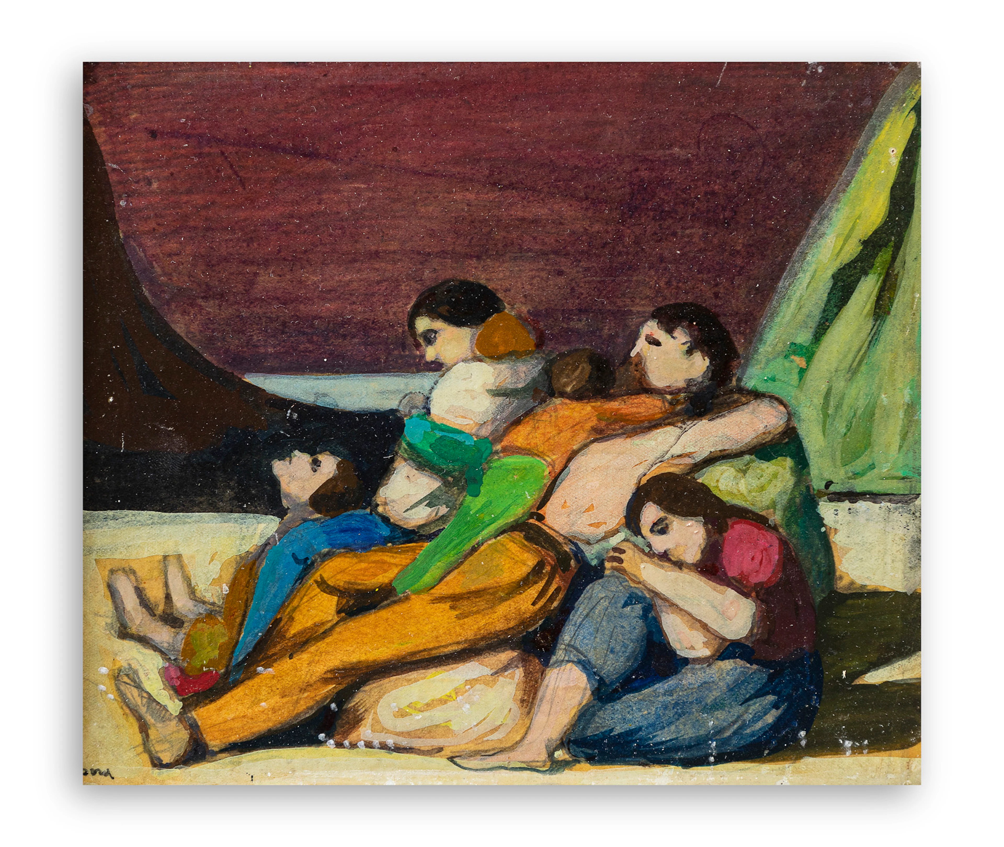 POMPEO BORRA (1898-1973) - Senza Titolo (Profughi), 1948