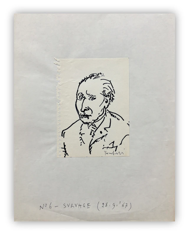 ORFEO TAMBURI (1910-1994) - Senza Titolo (Portrait de Survage), 1967