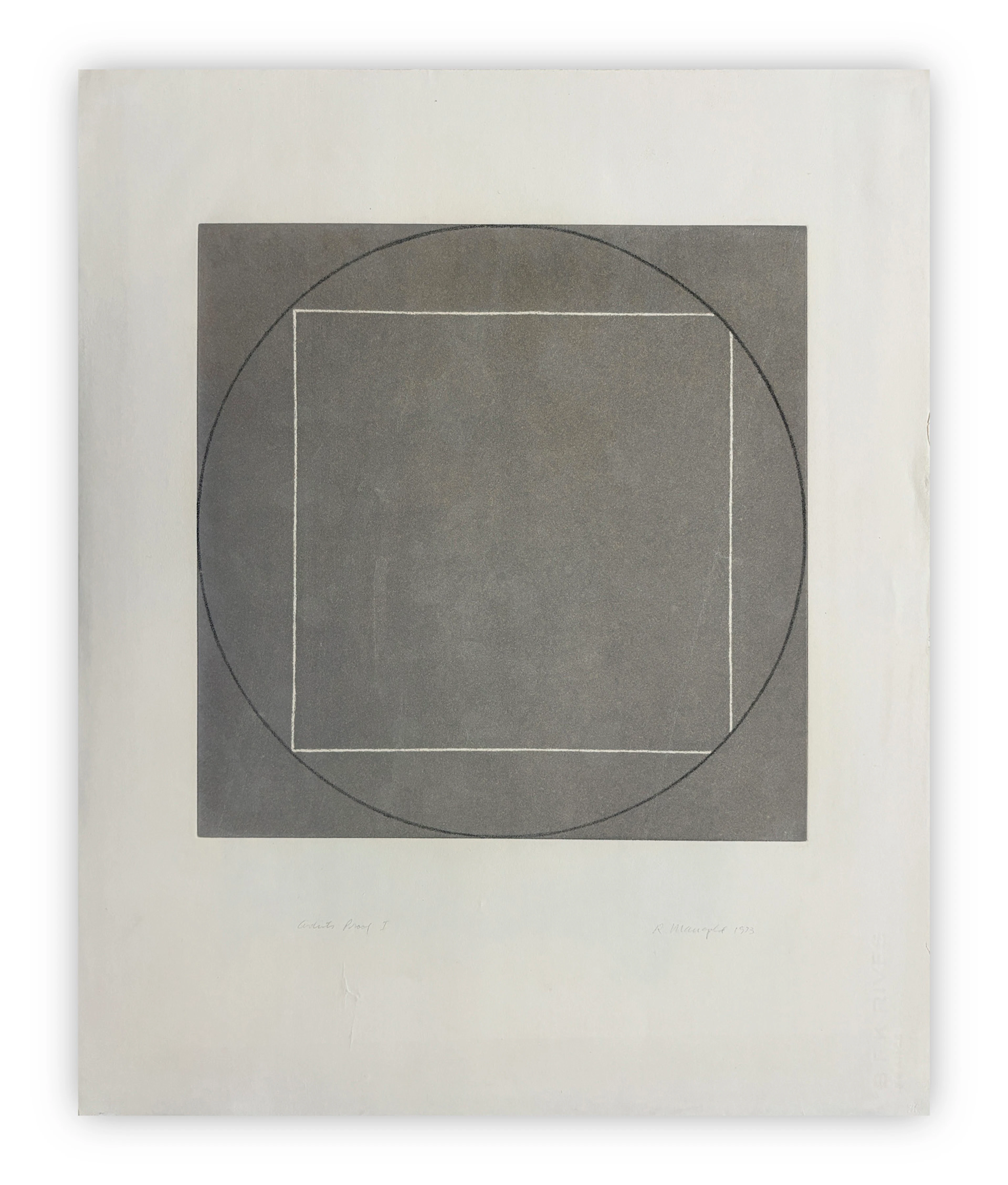 ROBERT MANGOLD (1937) - Plate I (Seven aquatints), 1973