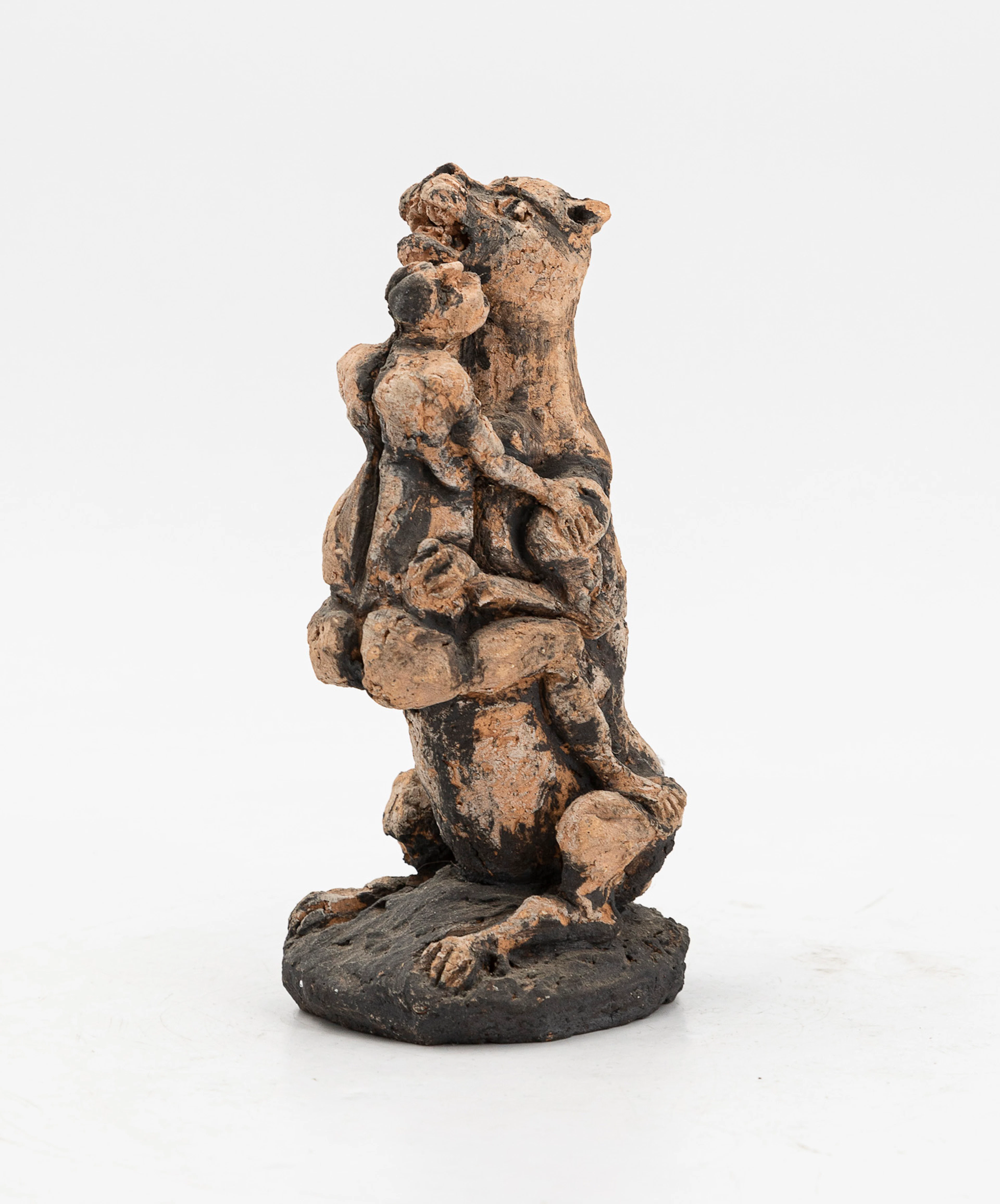 AGENORE FABBRI (1911-1998) - Uomo e cane, 1985
