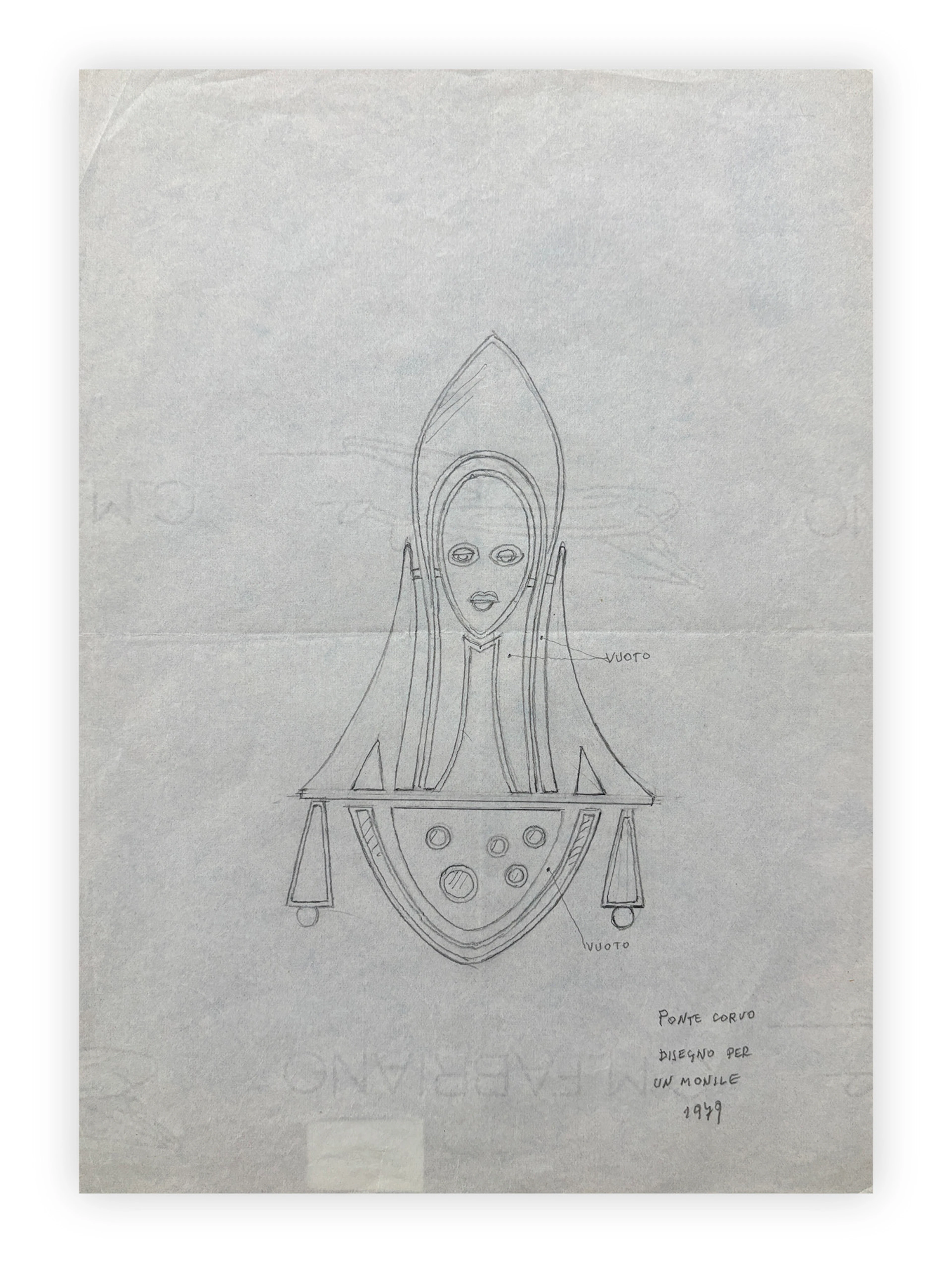 RAFFAELE PONTECORVO (1913-1983) - Disegno per un monile, 1979