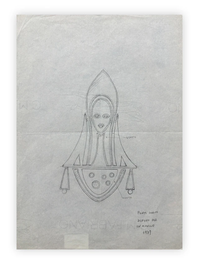 RAFFAELE PONTECORVO (1913-1983) - Disegno per un monile, 1979