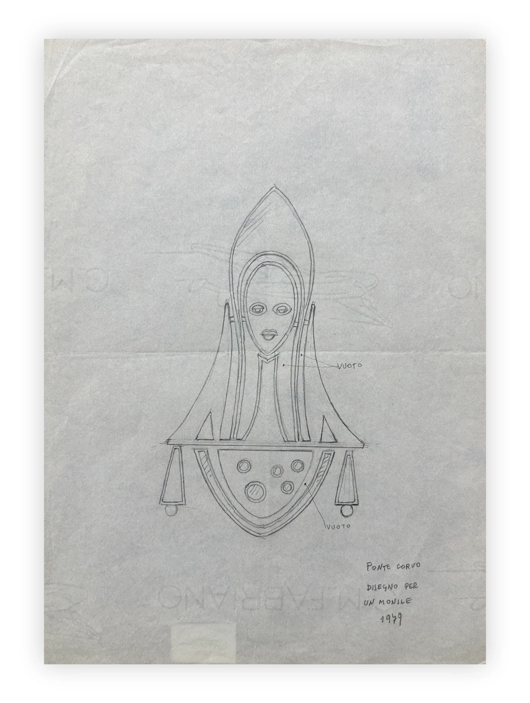 RAFFAELE PONTECORVO (1913-1983) - Disegno per un monile, 1979