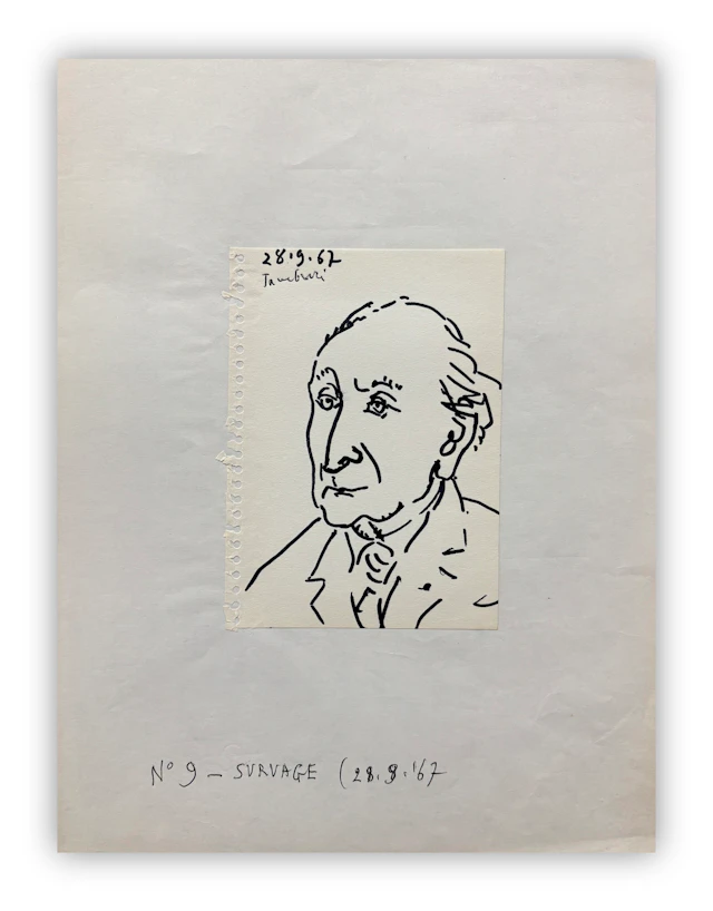 ORFEO TAMBURI (1910-1994) - Senza Titolo (Portrait de Survage), 1967