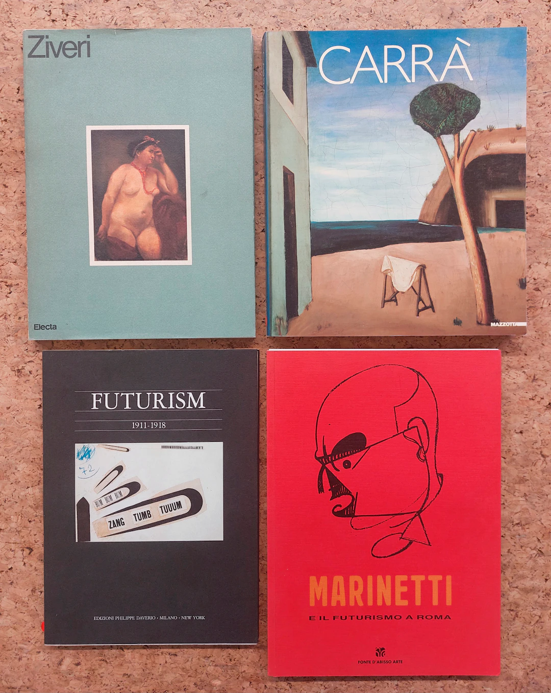 CARLO CARRÀ, ALBERTO ZIVERI E FUTURISMO - Lotto unico di 4 cataloghi: