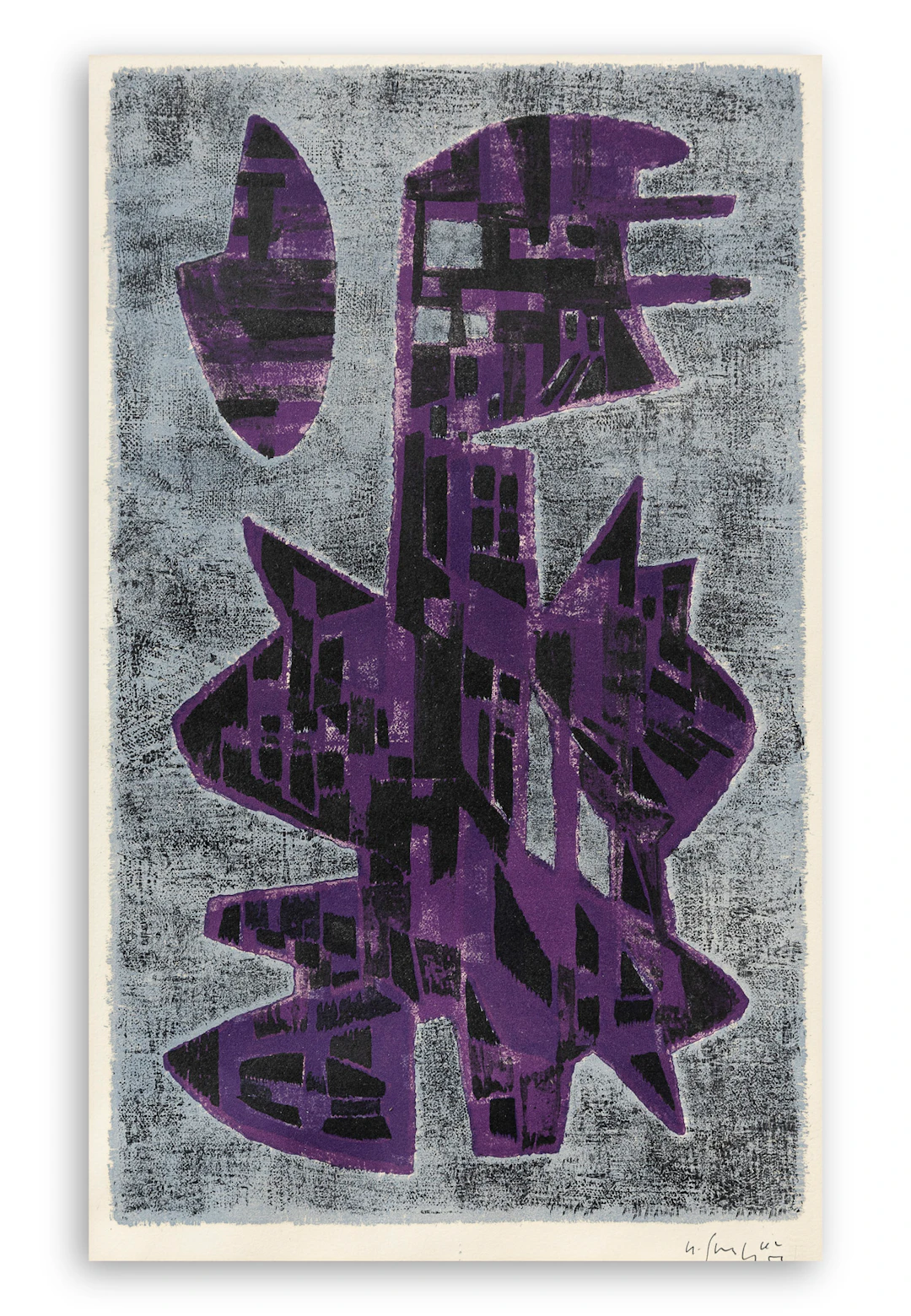 GUSTAVE SINGIER (1909-1984) - Senza Titolo (Spazio minaccioso), 1956