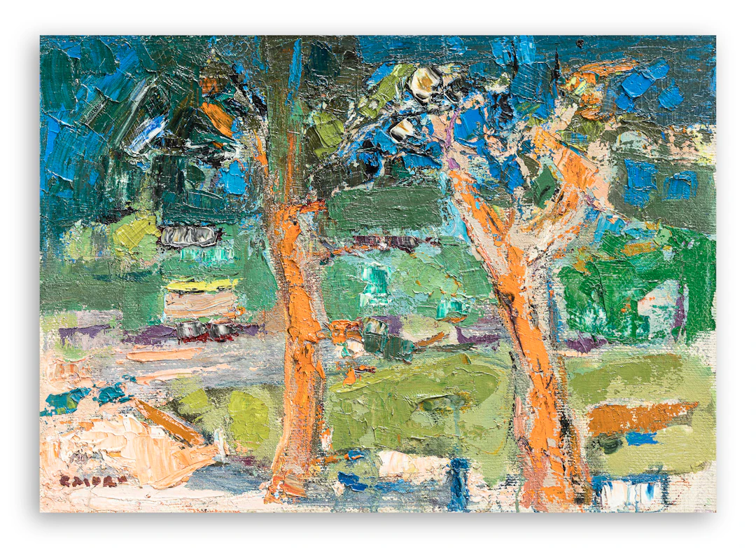 GINO MORO (1901-1977) - Alberi in primavera, 1969