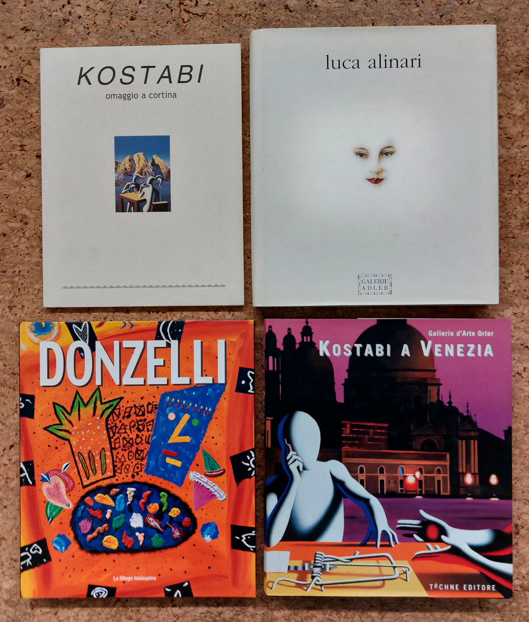 LUCA ALINARI, MARK KOSTABI E BRUNO DONZELLI - Lotto unico di 4 cataloghi