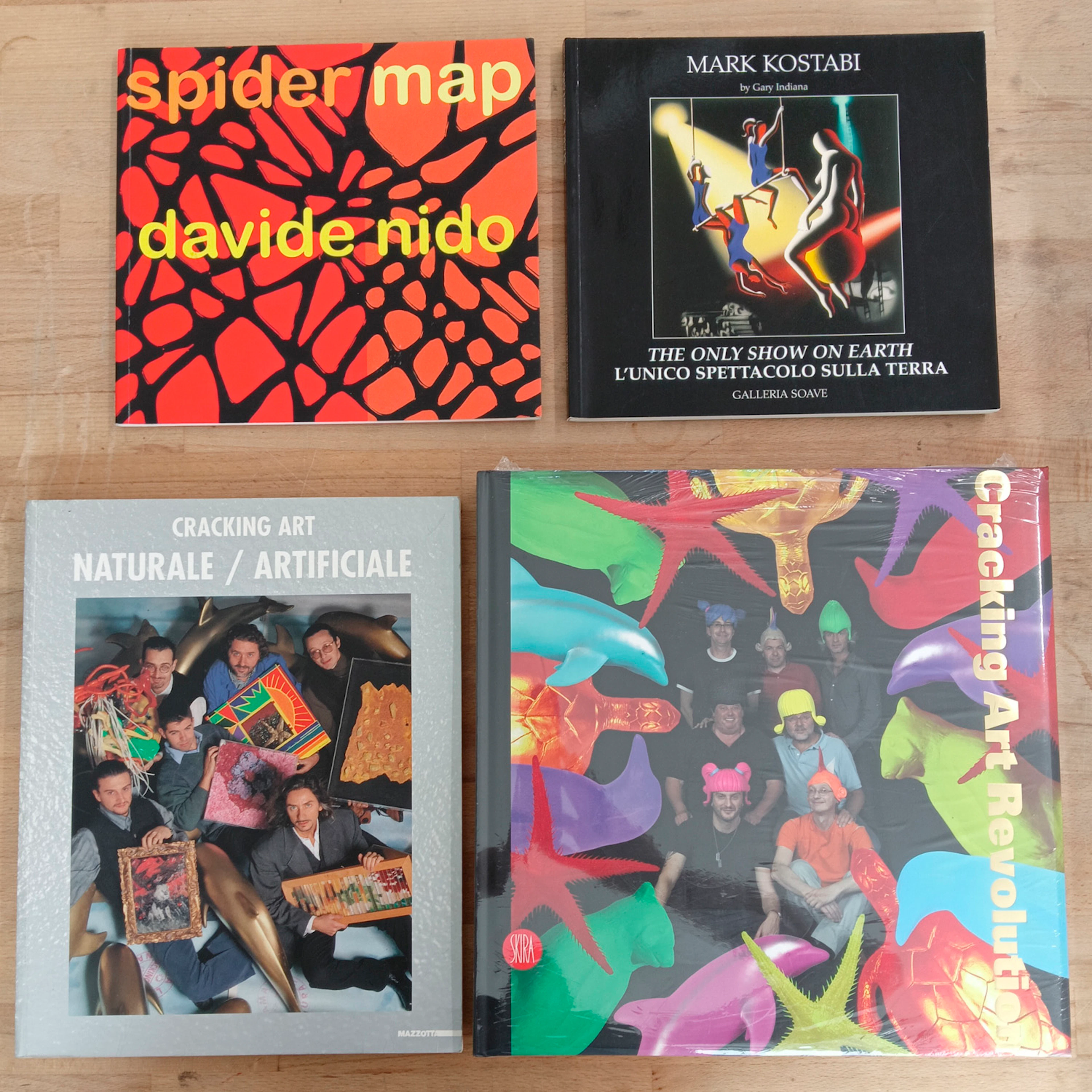 CRACKING ART, MARK KOSTABI E DAVIDE NIDO - Lotto unico di 4 cataloghi