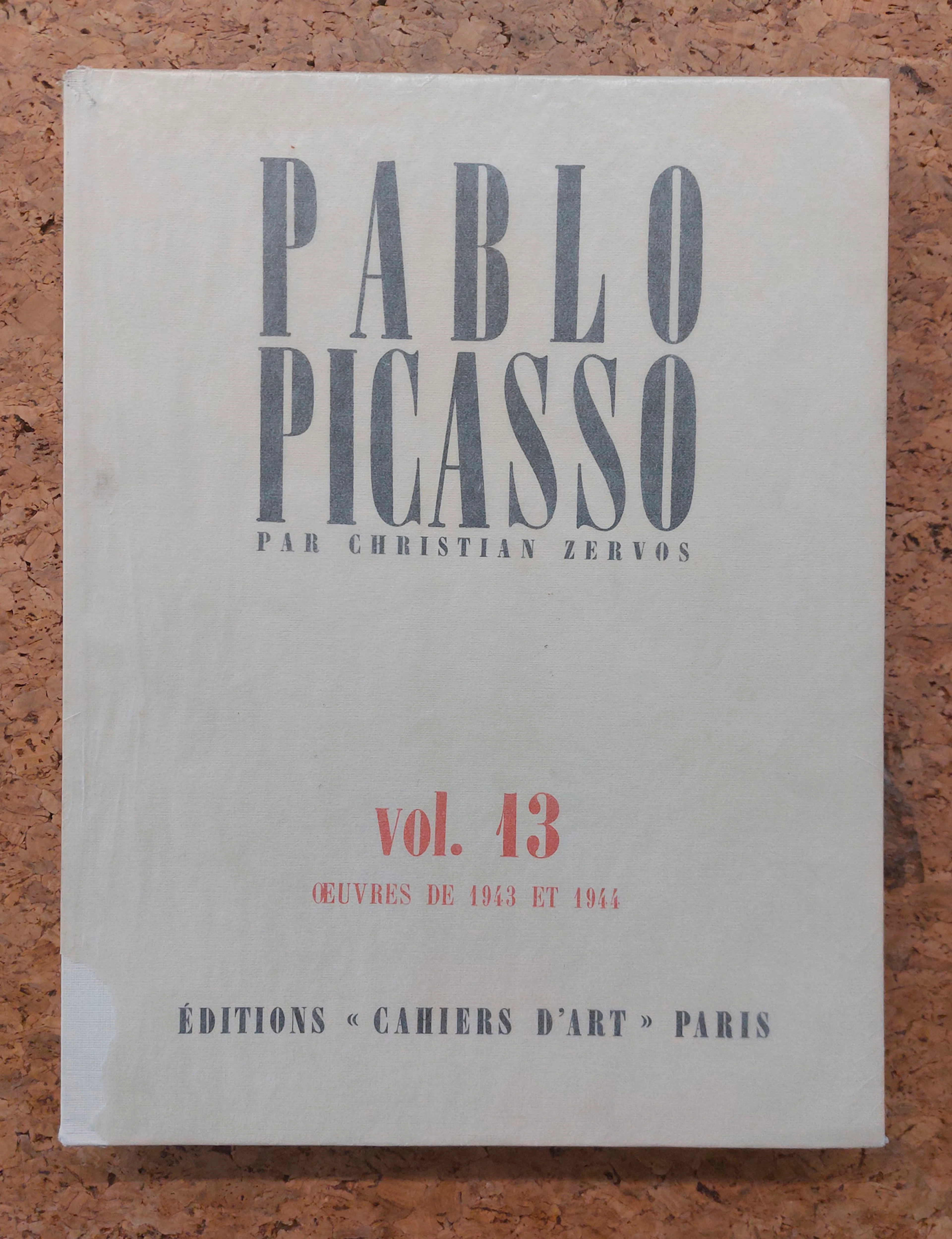 PABLO PICASSO - Pablo Picasso par Christian Zervos. Catalogue Raisonné