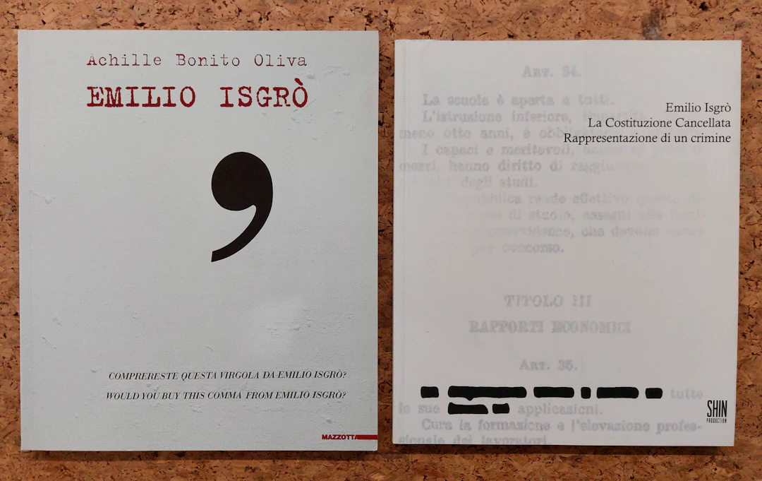 POESIA VISIVA (EMILIO ISGRÒ) - Lotto unico di 2 cataloghi autografati